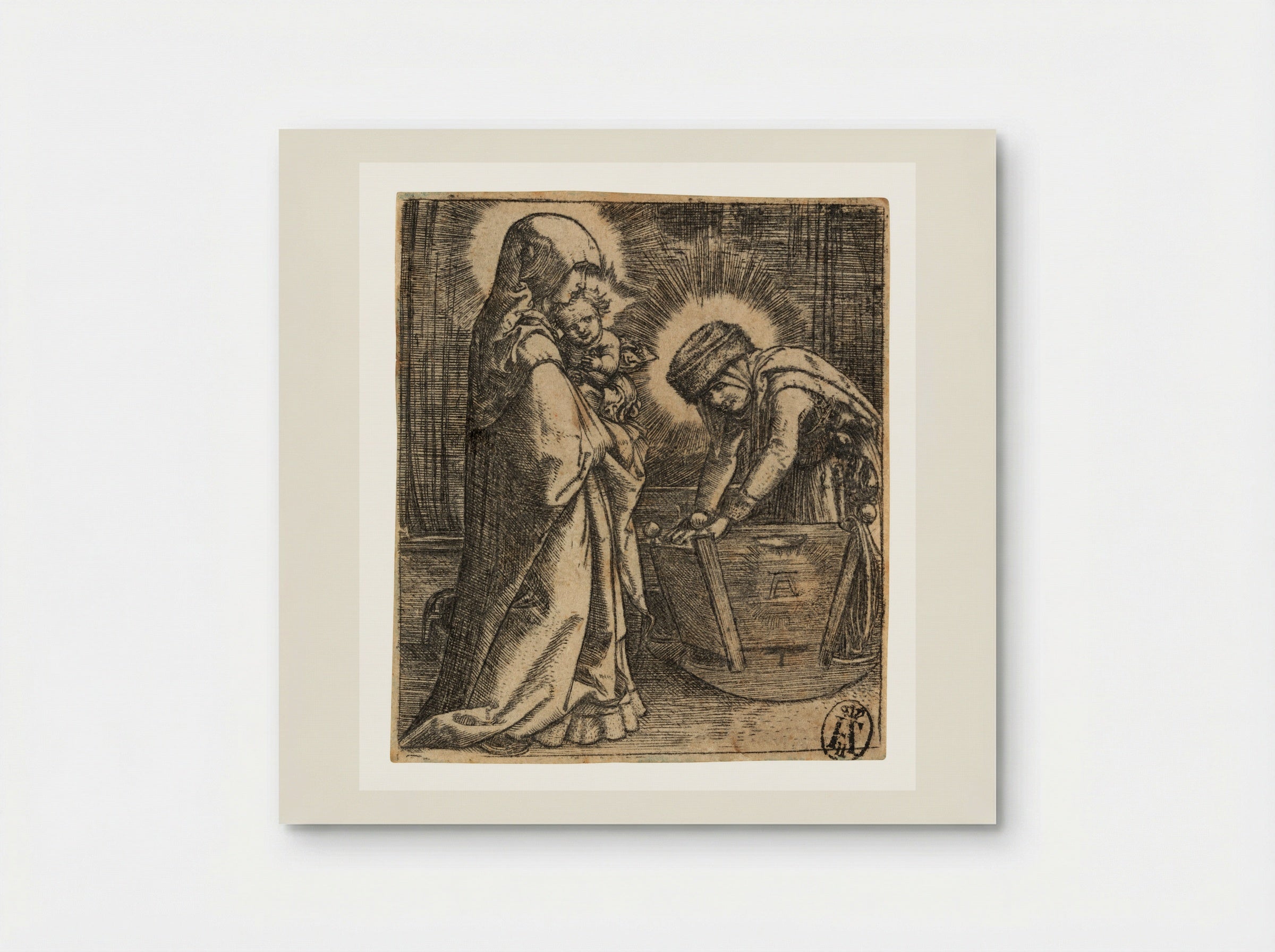 The Virgin and Child with Saint Anne at the Cradle - Albrecht Altdorfer - Poster