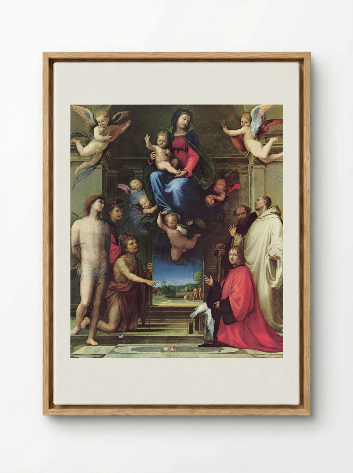 The Virgin and Child with Saints (Carondelet Altarpiece) - Fra Bartolomeo - Framed Canvas Wood