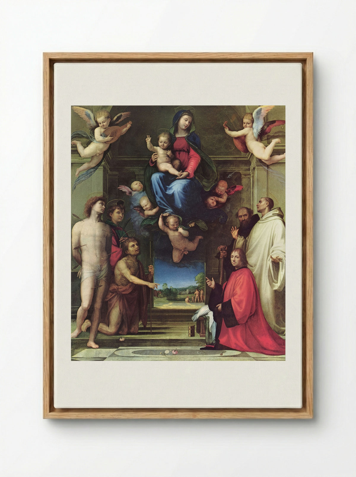 The Virgin and Child with Saints (Carondelet Altarpiece) - Fra Bartolomeo - Framed Canvas Wood