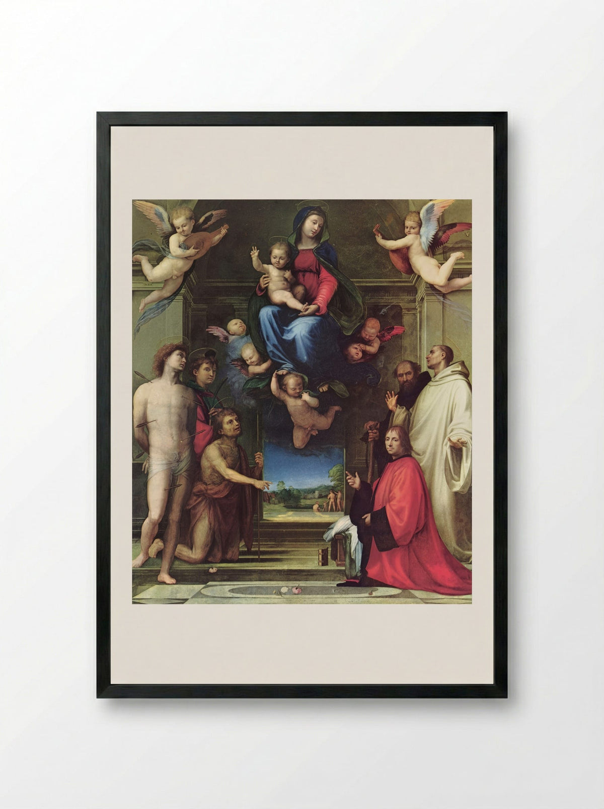 The Virgin and Child with Saints (Carondelet Altarpiece) - Fra Bartolomeo - Framed Print Black