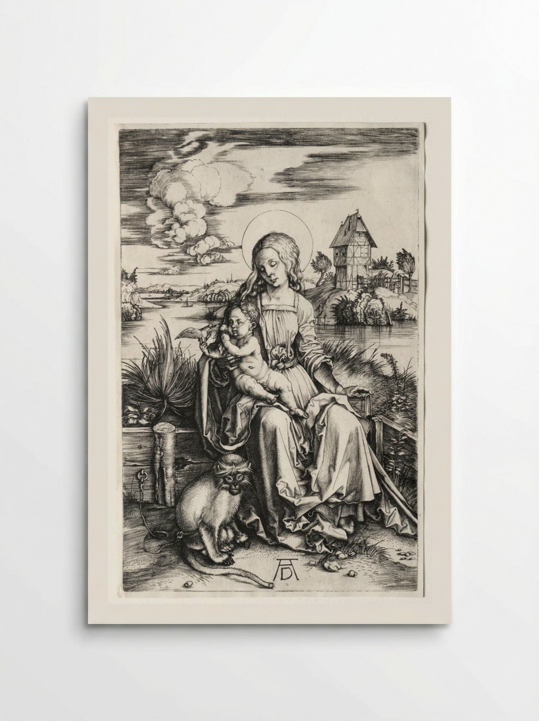 The Virgin and Child with a Monkey - Albrecht Dürer - Poster