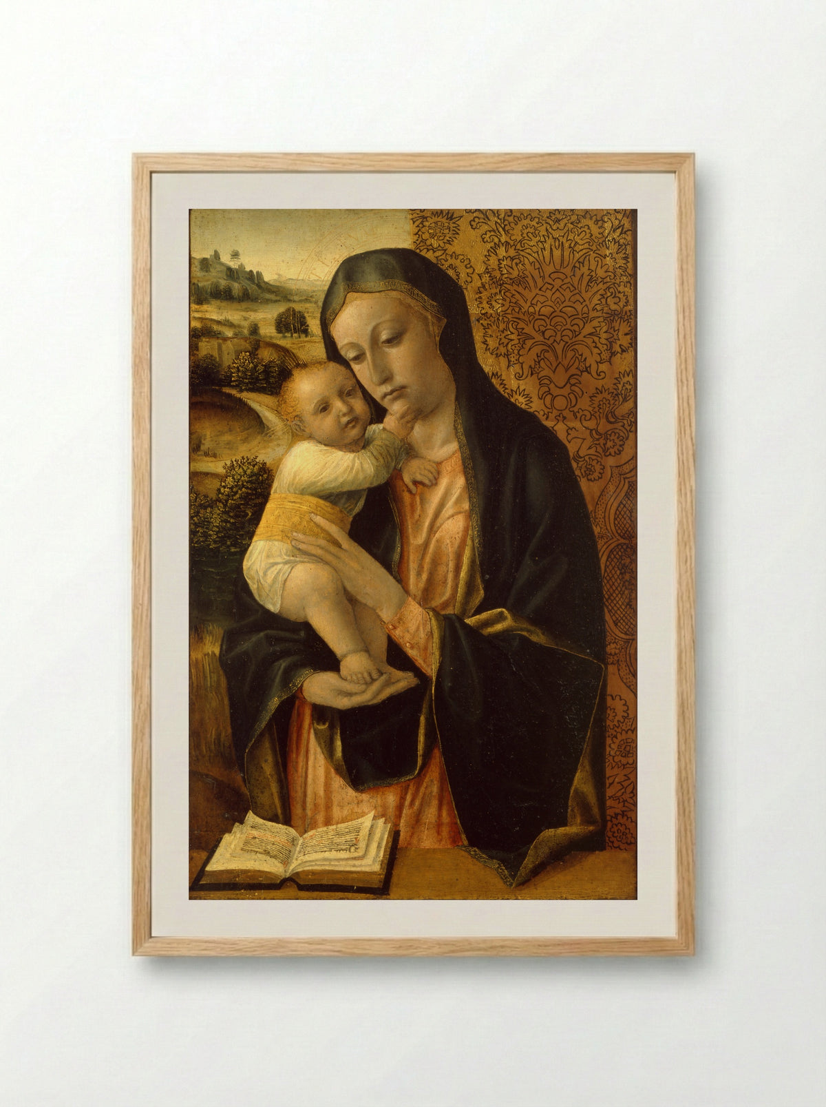 The Virgin and Child - Vincenzo Foppa - Framed Print Wood