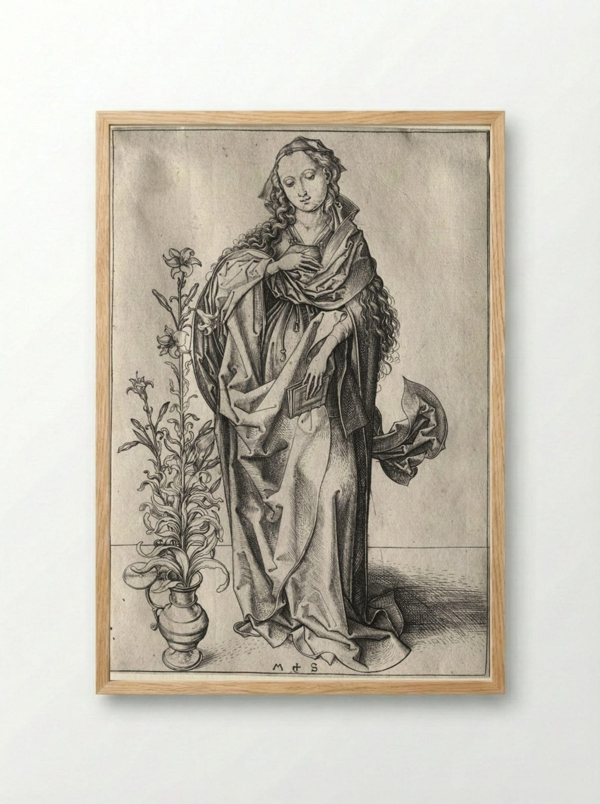The Virgin of the Annunciation - Martin Schongauer - Framed Print Wood