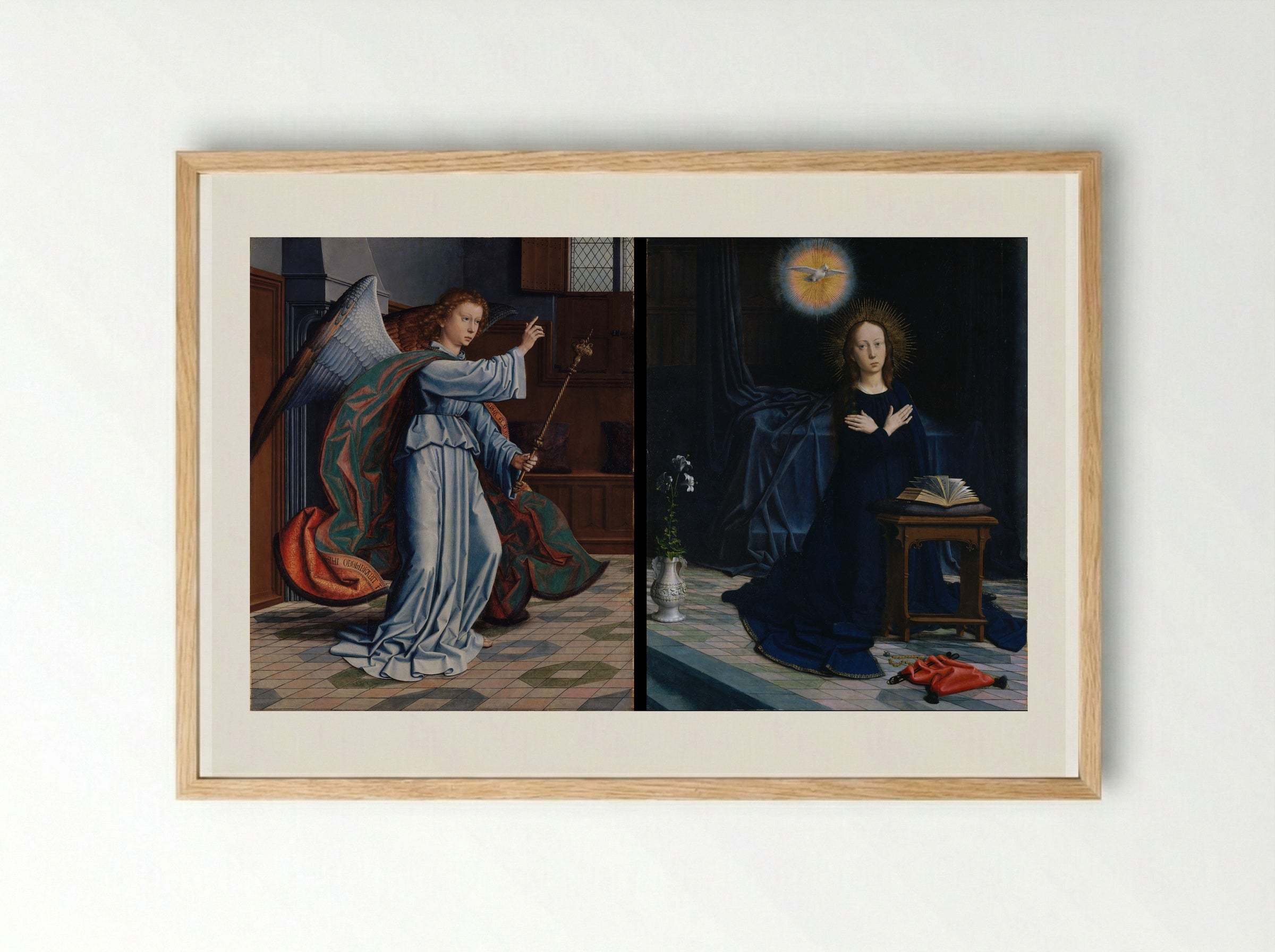 The Virgin of the Annunciation - Gerard David - Framed Print Wood