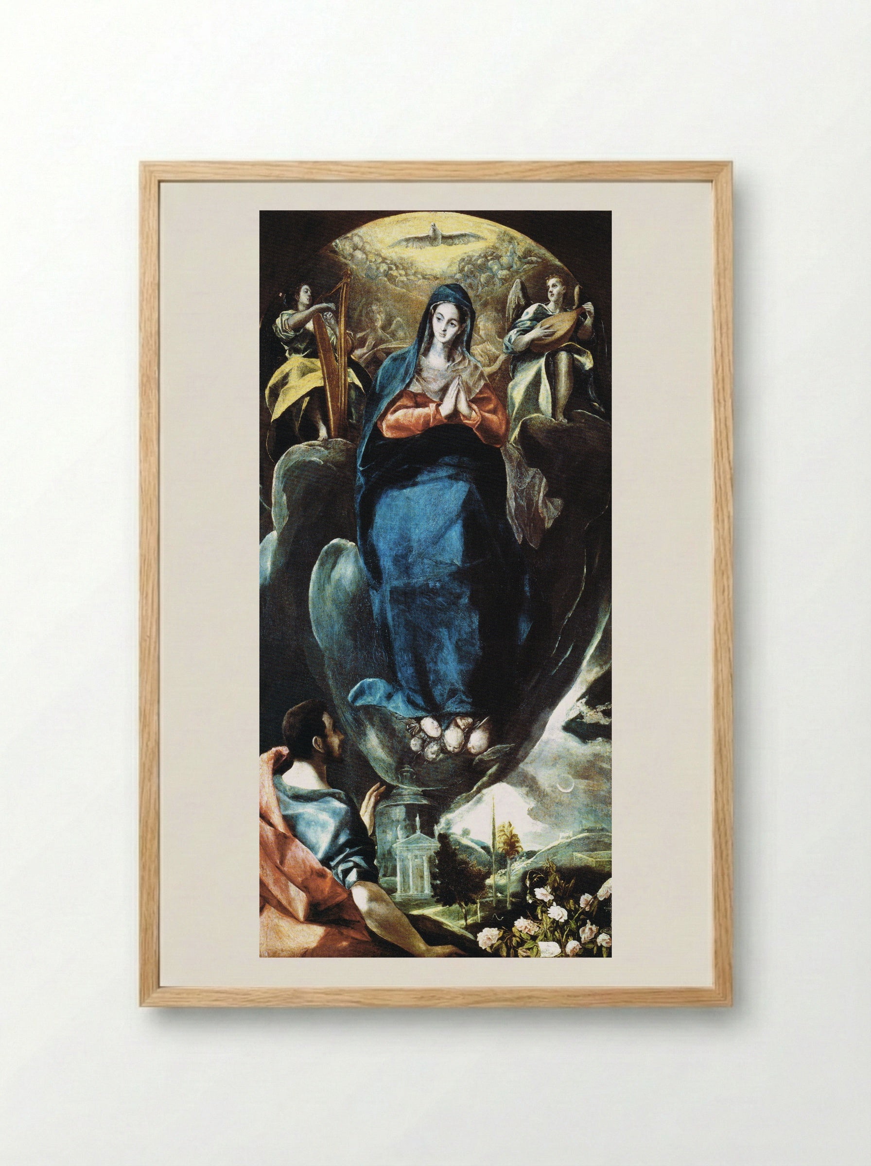 The Virgin of the Immaculate Conception and St. John - El Greco - Framed Print Wood