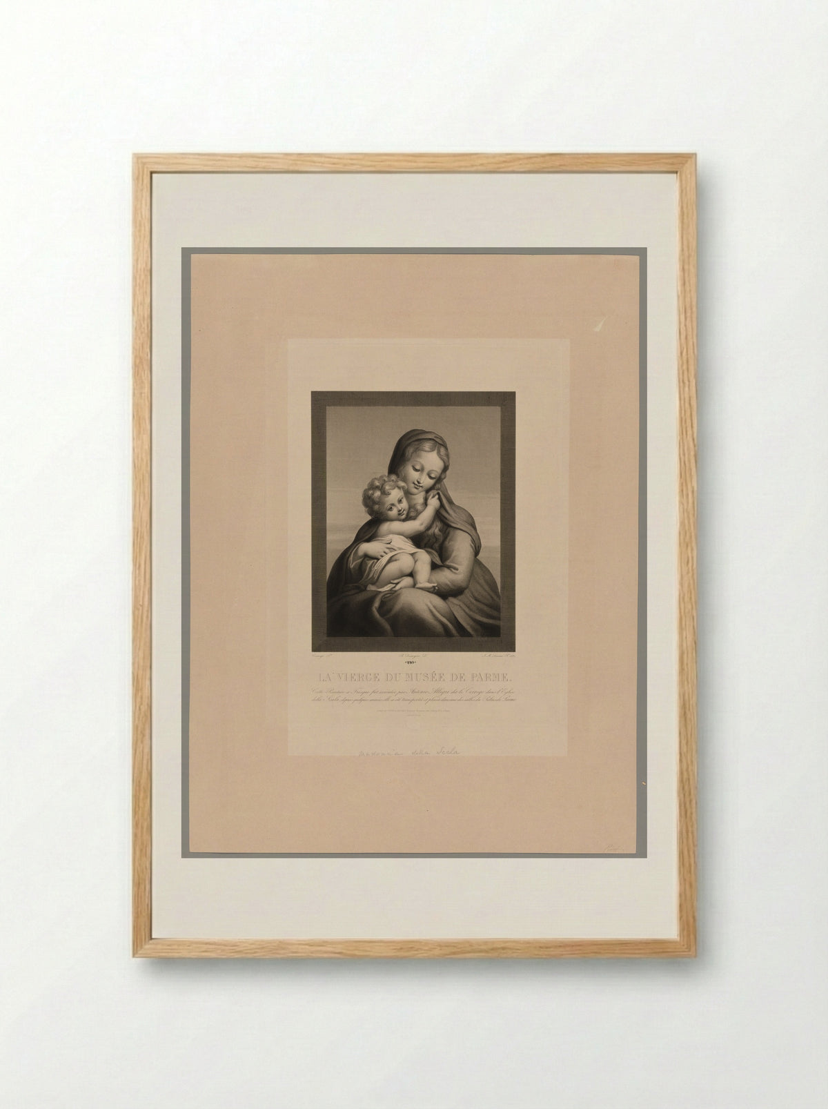 The Virgin of the Musée de Parme - Jean Marie Leroux - Framed Print Wood