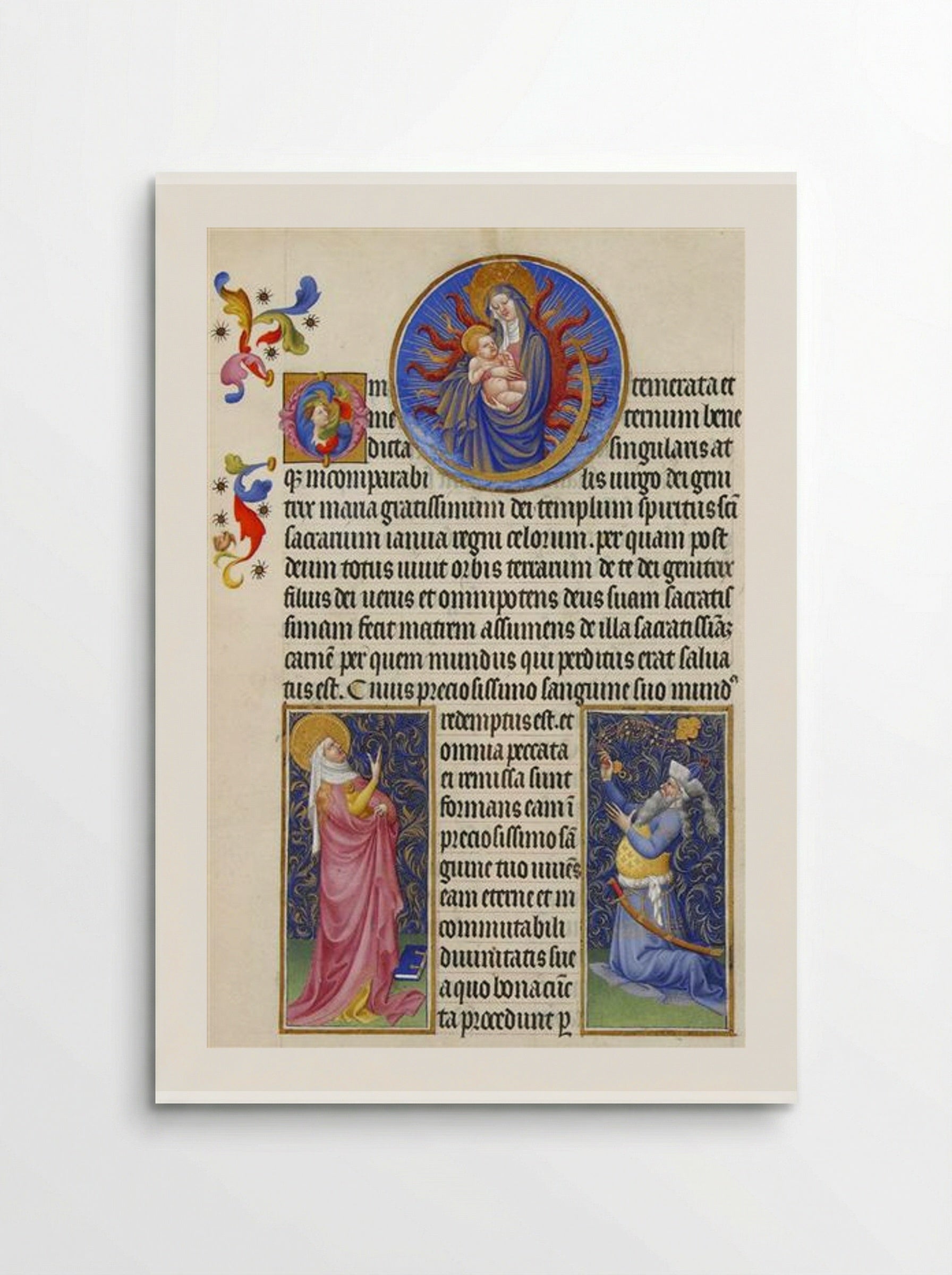 The Virgin, the Sibyl and the Emperor Augustus - Limbourg brothers - Poster