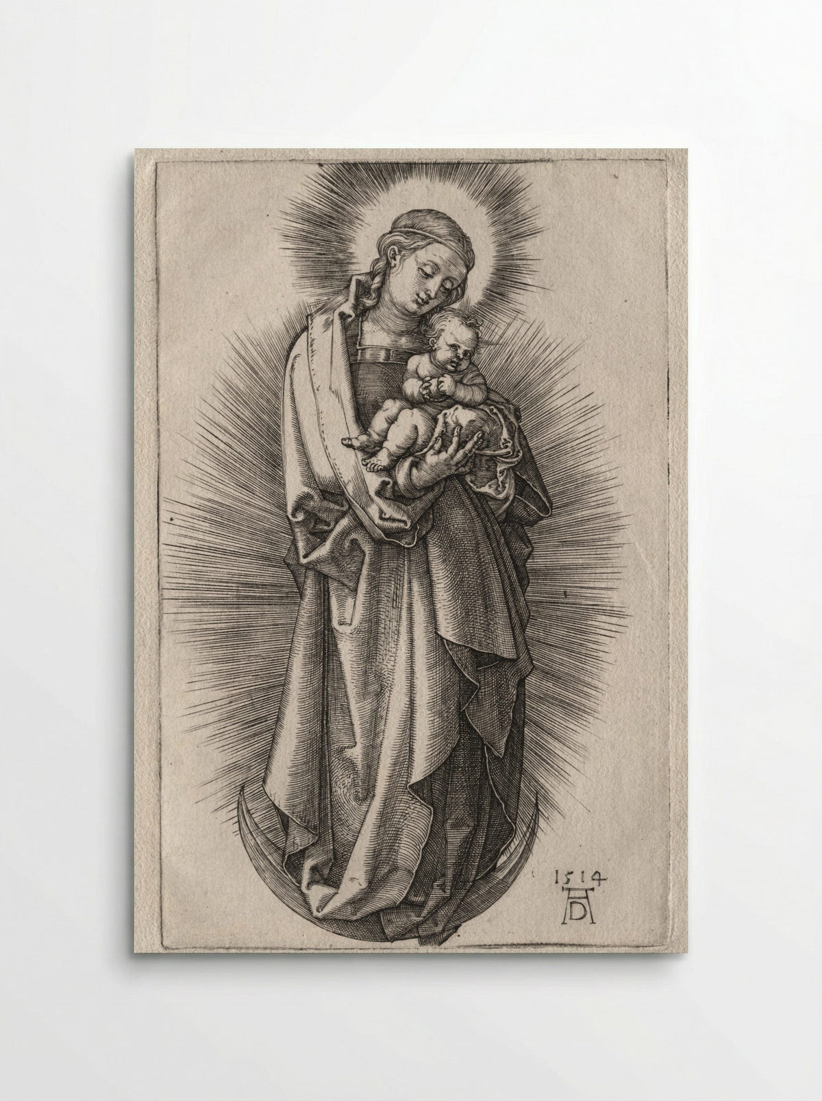 The Virgin with Hairband on a Crescent Moon - Albrecht Dürer - Poster