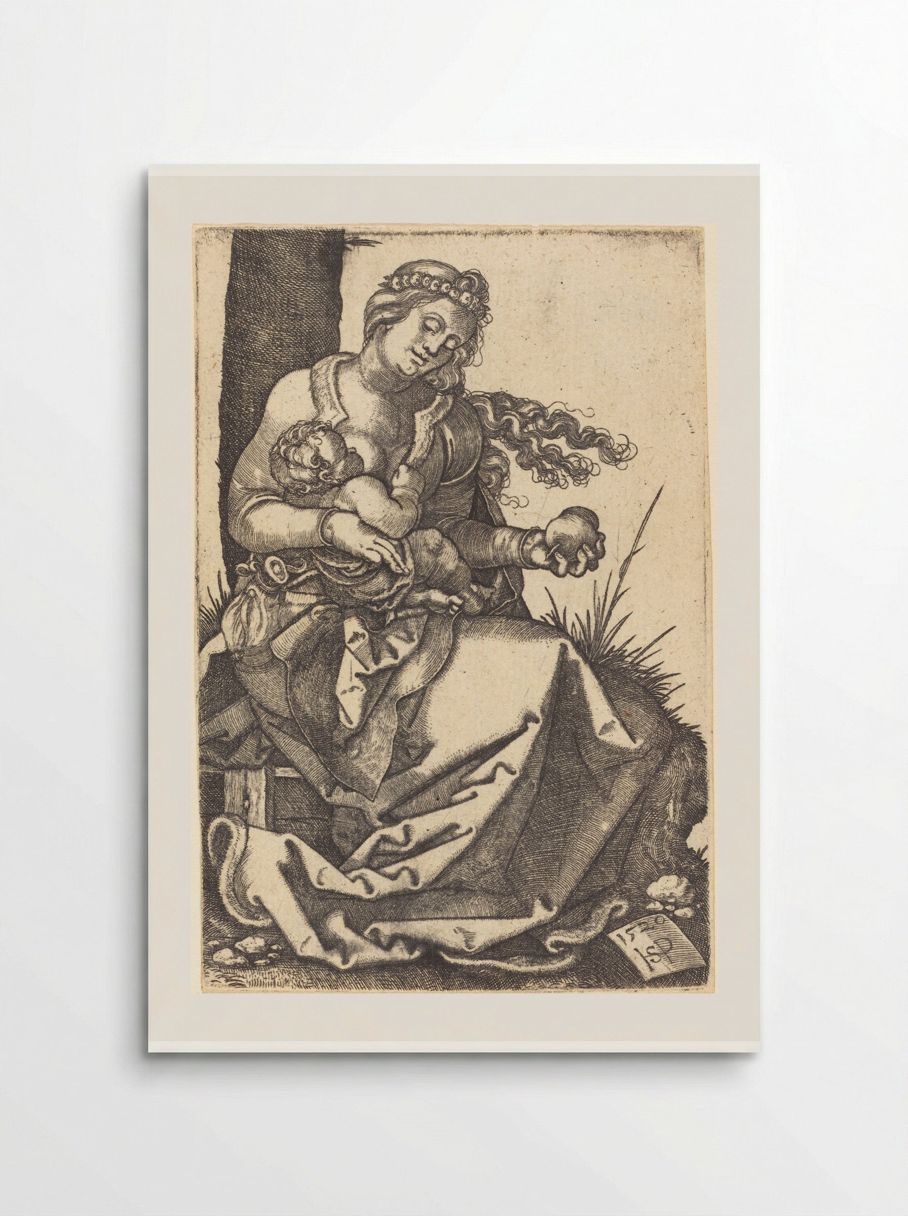 The Virgin with the Pear - Sebald Beham - Poster
