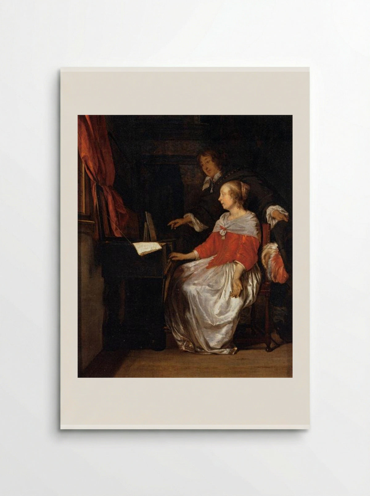 The Virginal Player - Gabriel Metsu - Poster
