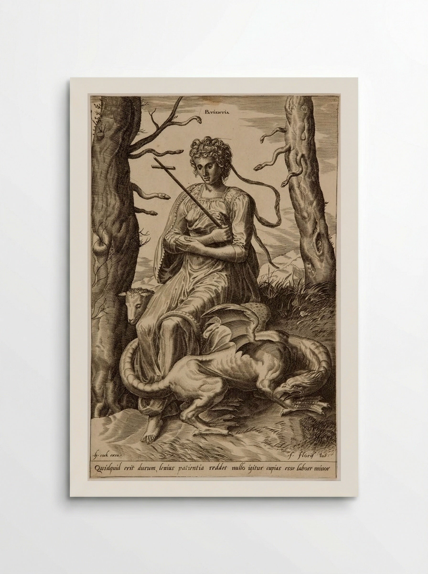 The Virtues: Patientia - Cornelis Cort - Poster