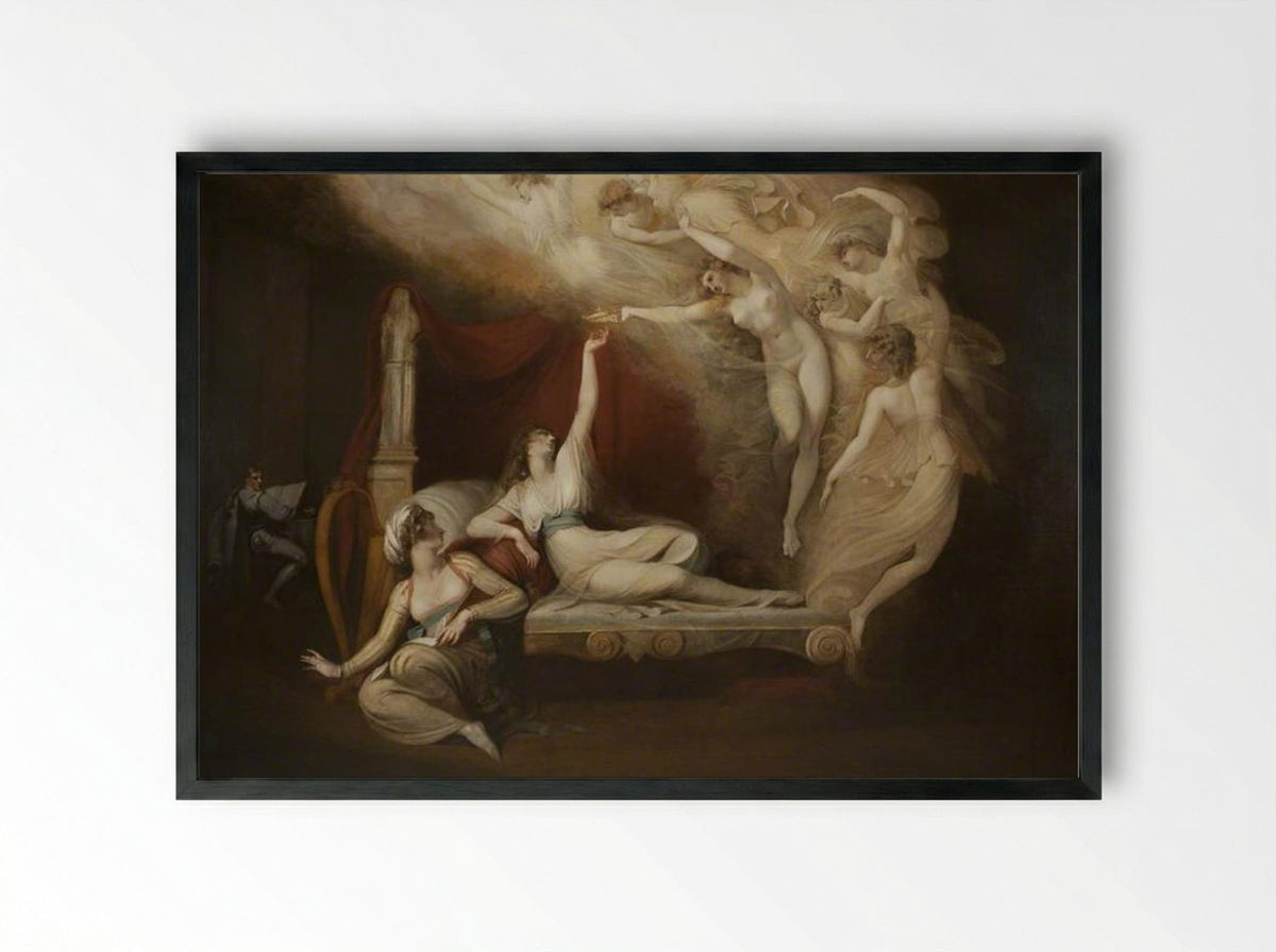 The Vision of Catherine of Aragon - Henry Fuseli - Framed Print Black