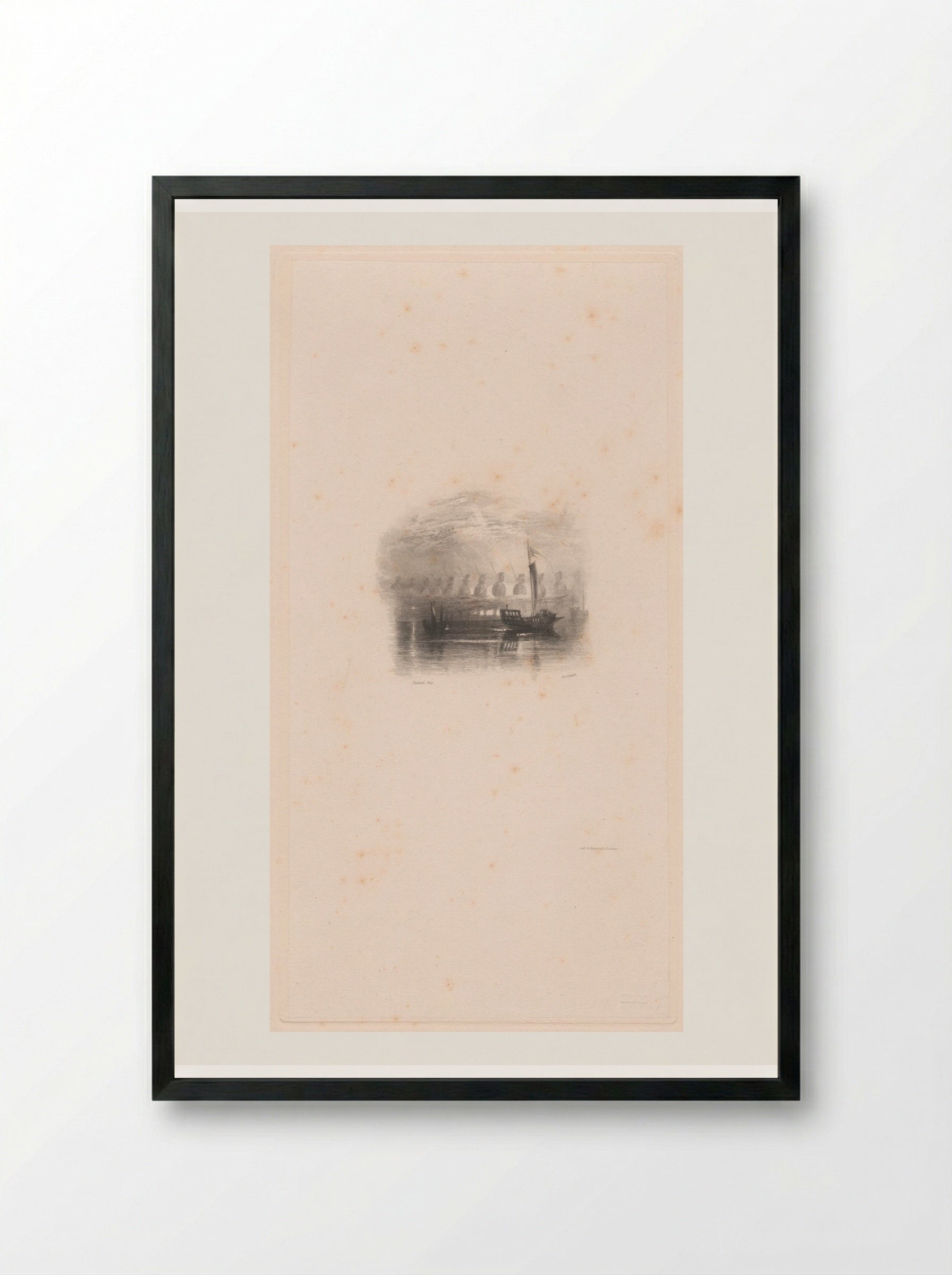 The Vision of Columbus - Edward Goodall - Framed Print Black
