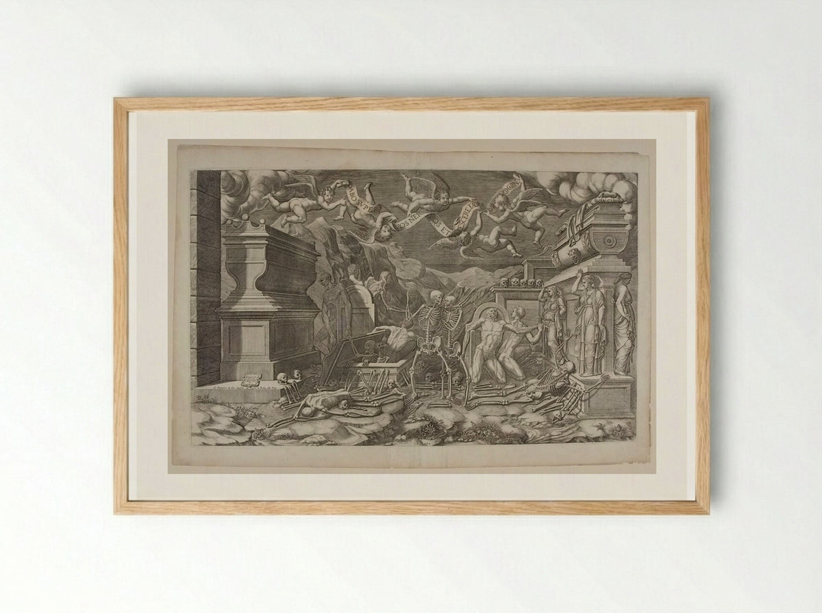 The Vision of Ezekiel - Giorgio Ghisi - Framed Print Wood