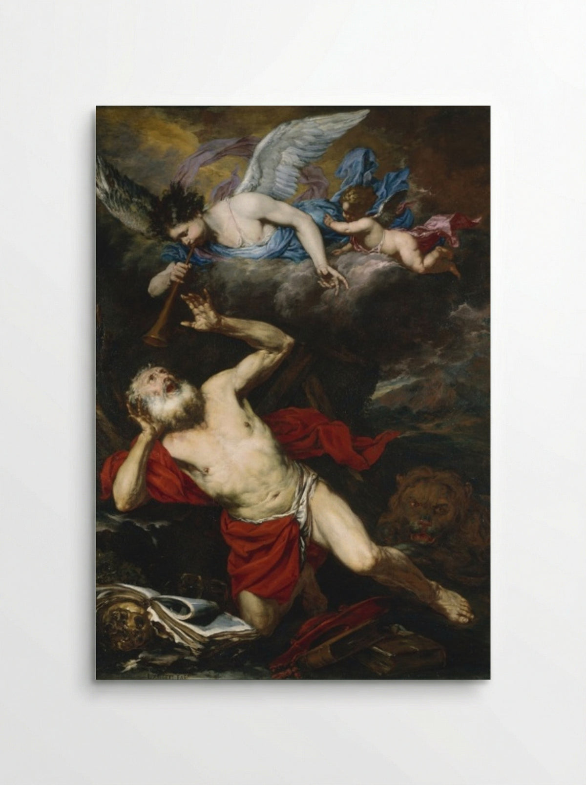 The Vision of Saint Jerome - Giovanni Battista Langetti - Poster