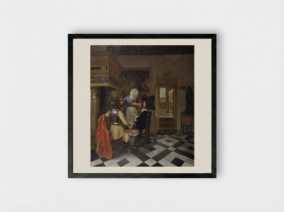 The Visit - Hendrik van der Burgh - Framed Print Black