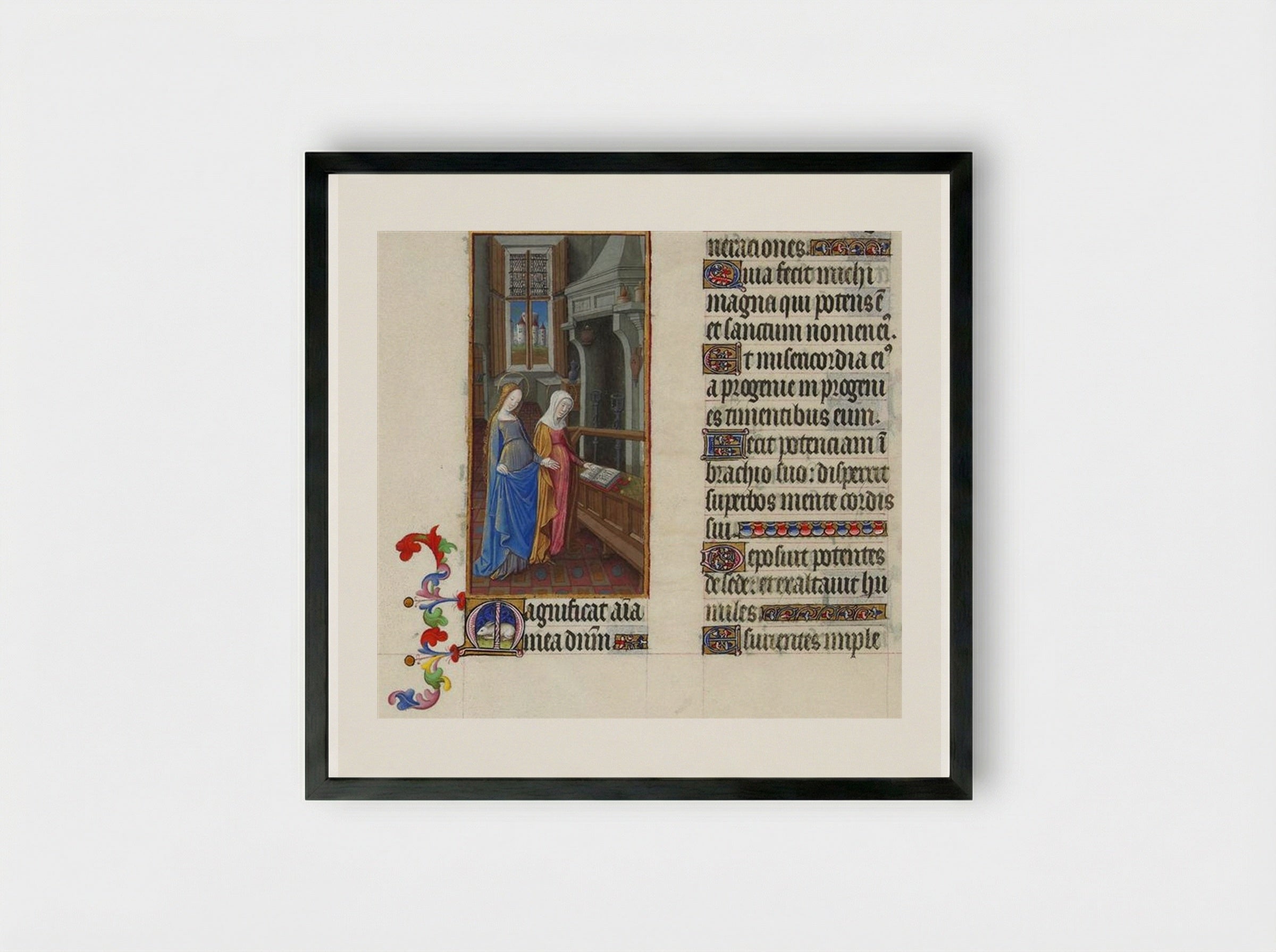 The Visitation - Limbourg brothers - Framed Print Black