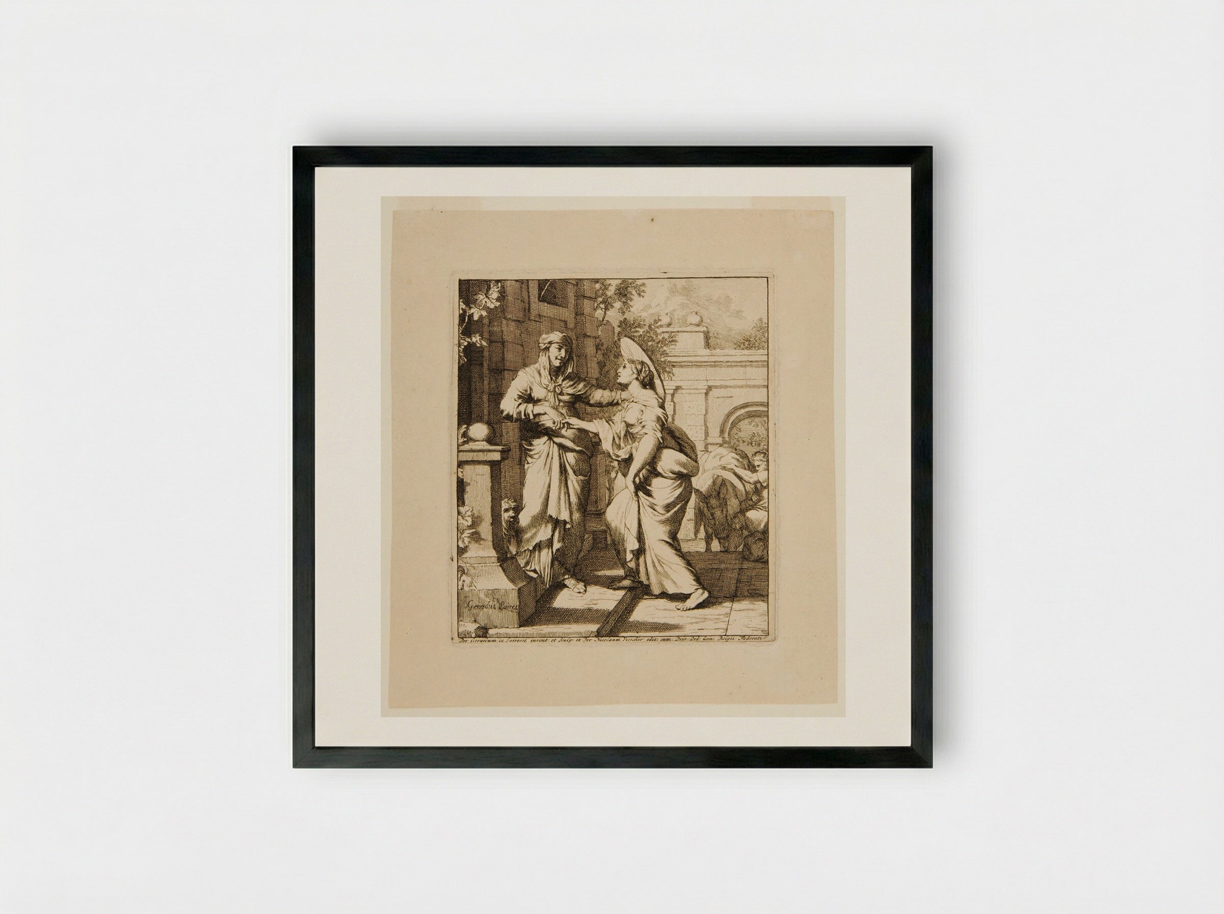 The Visitation - Gérard de Lairesse - Framed Print Black