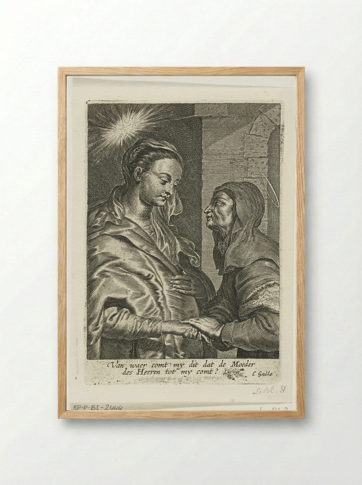 The Visitation - Schelte Adamsz. Bolswert - Framed Print Wood