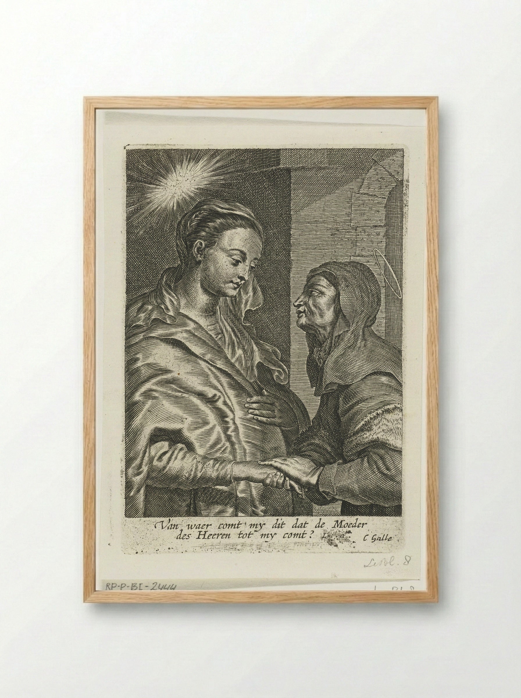 The Visitation - Schelte Adamsz. Bolswert - Framed Print Wood