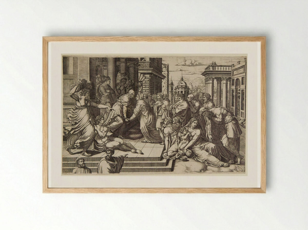 The Visitation - Giorgio Ghisi - Framed Print Wood