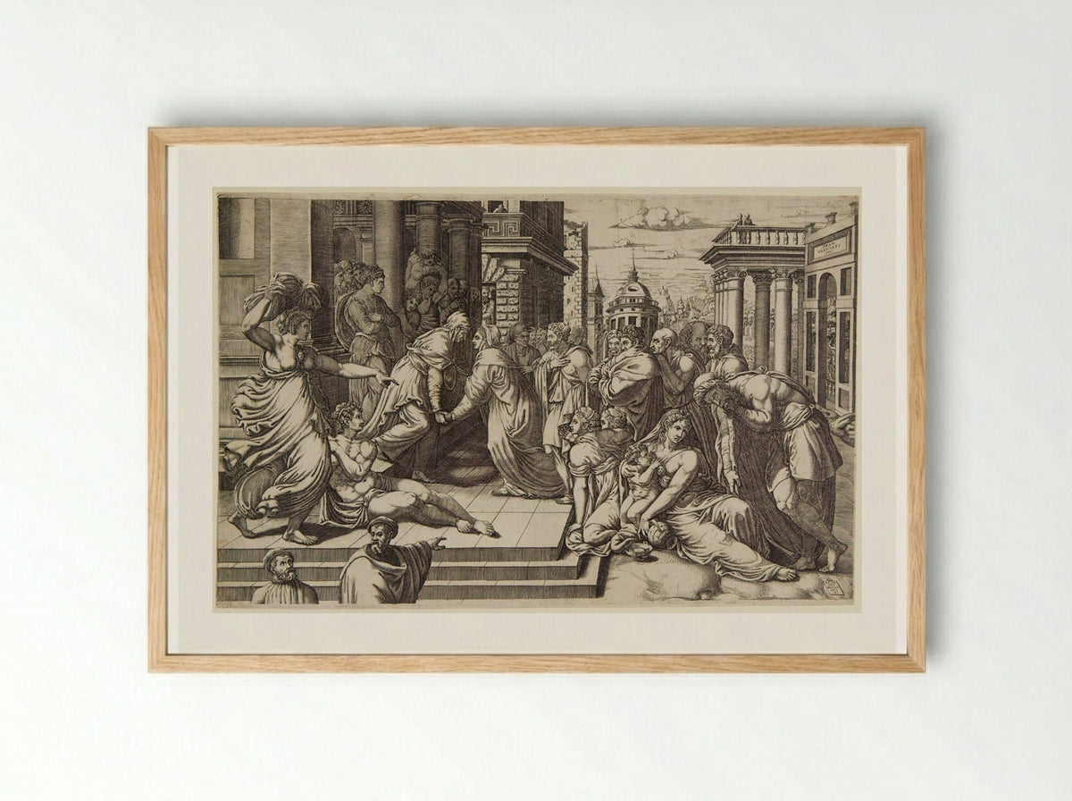 The Visitation - Giorgio Ghisi - Framed Print Wood