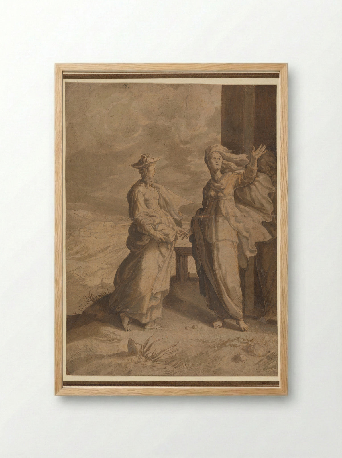 The Visitation - Adriaan de Weerdt - Framed Print Wood