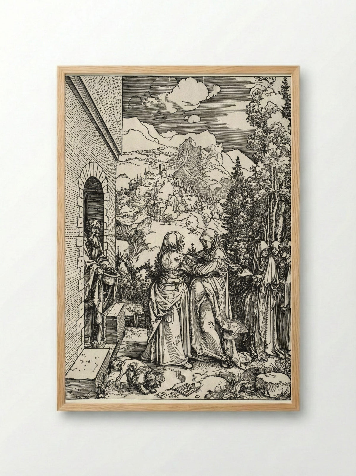 The Visitation - Albrecht Dürer - Framed Print Wood