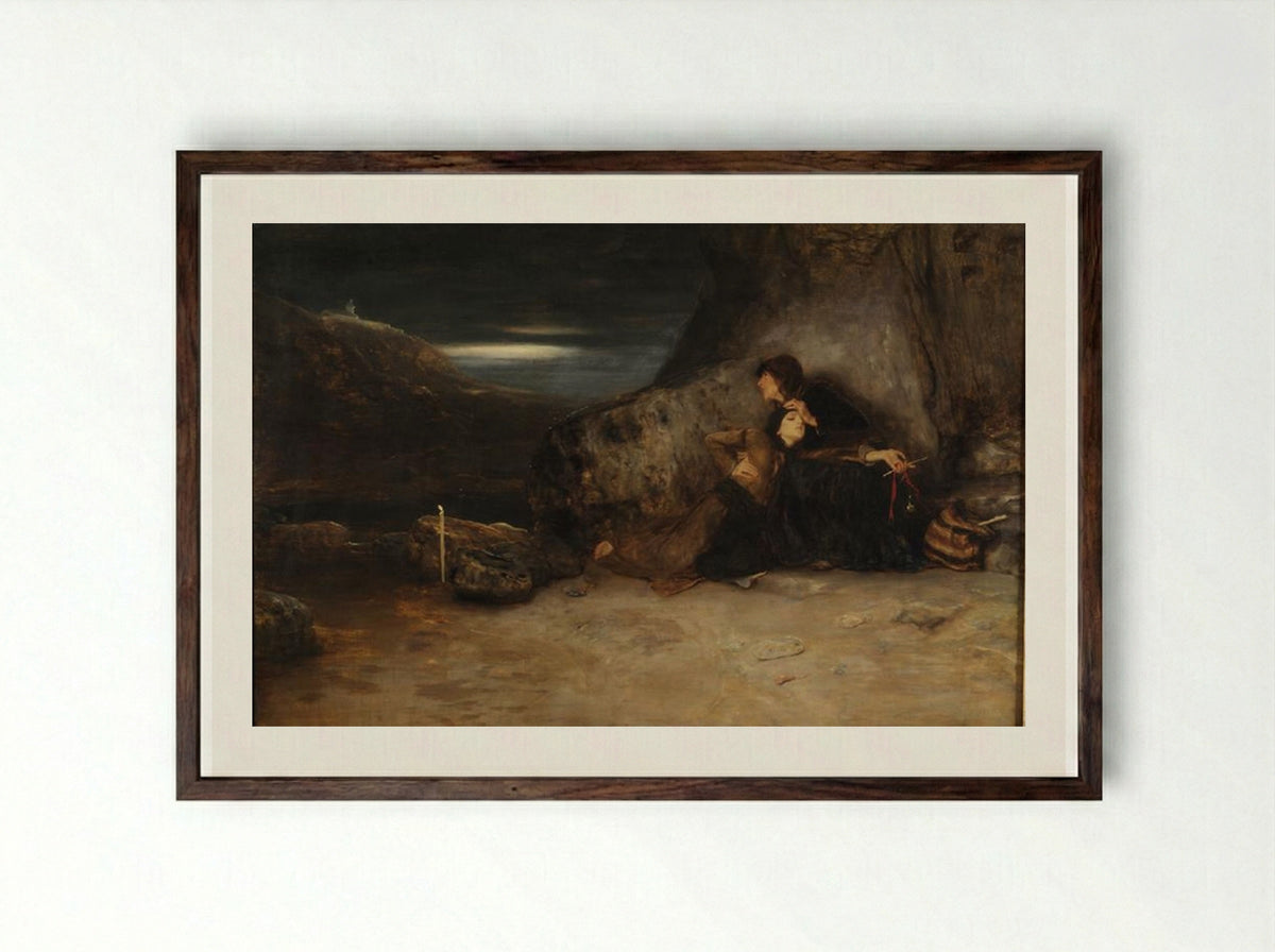 The Vow - Nikolaos Gyzis - Framed Print Dark Wood