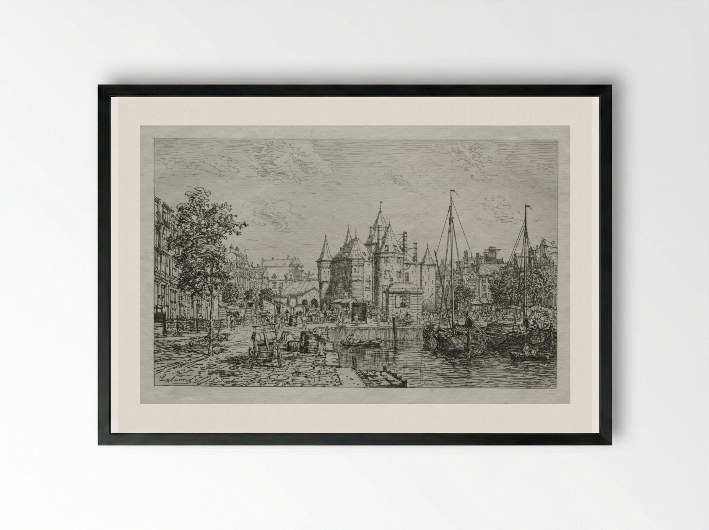 The Wagg-Poids of the City of Amsterdam - Maxime Lalanne - Framed Print Black