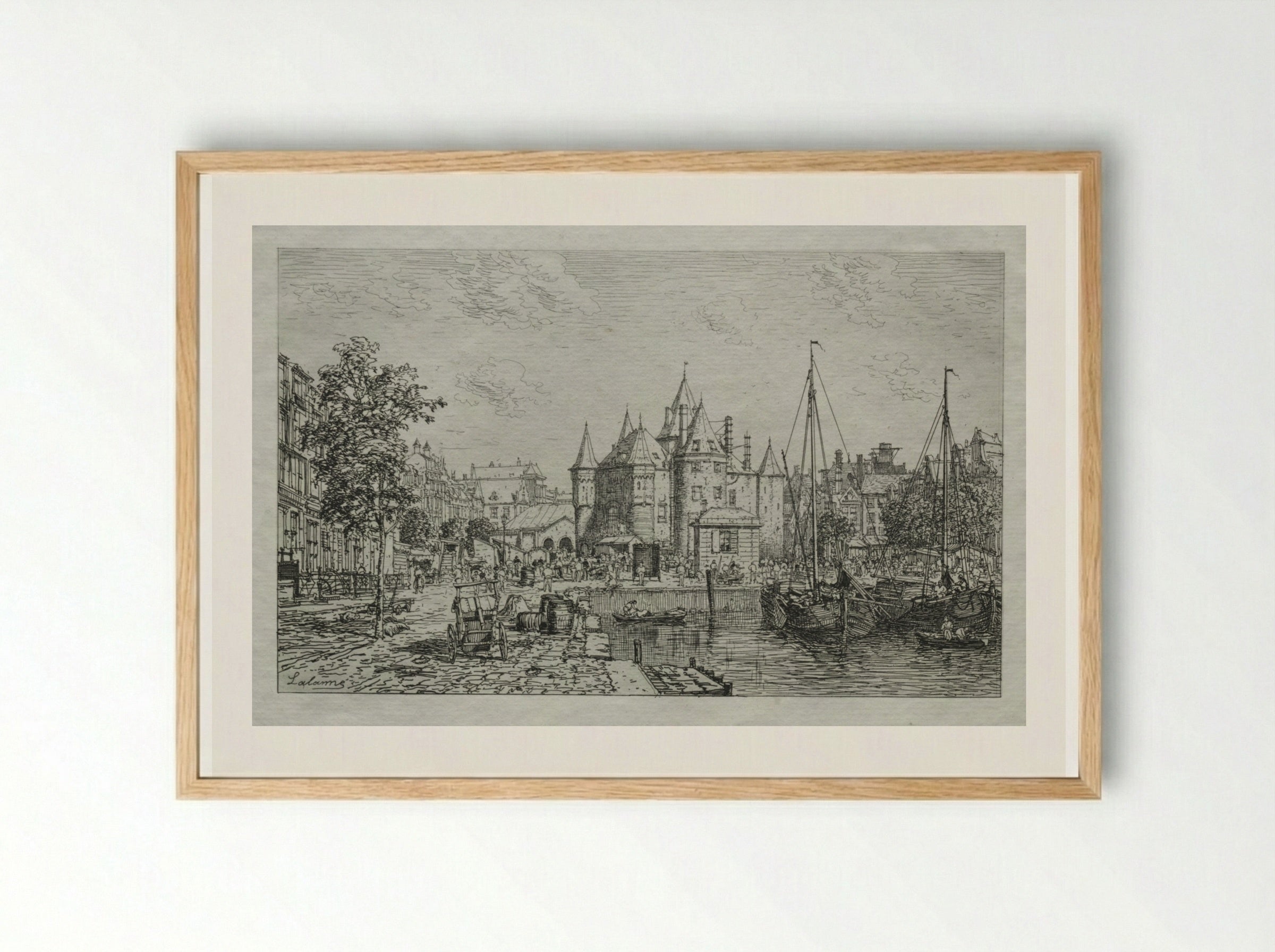 The Wagg-Poids of the City of Amsterdam - Maxime Lalanne - Framed Print Wood