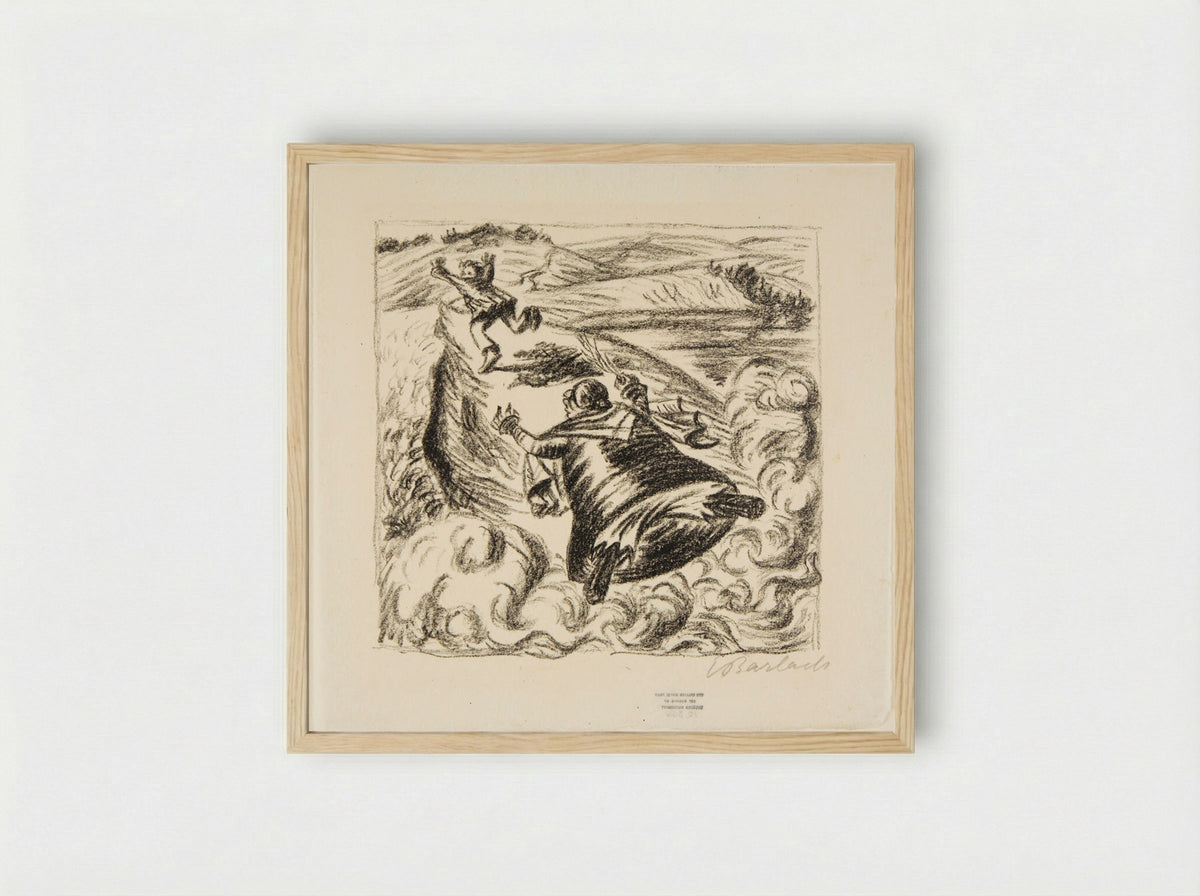 The Walking Bell - Ernst Barlach - Framed Print Wood
