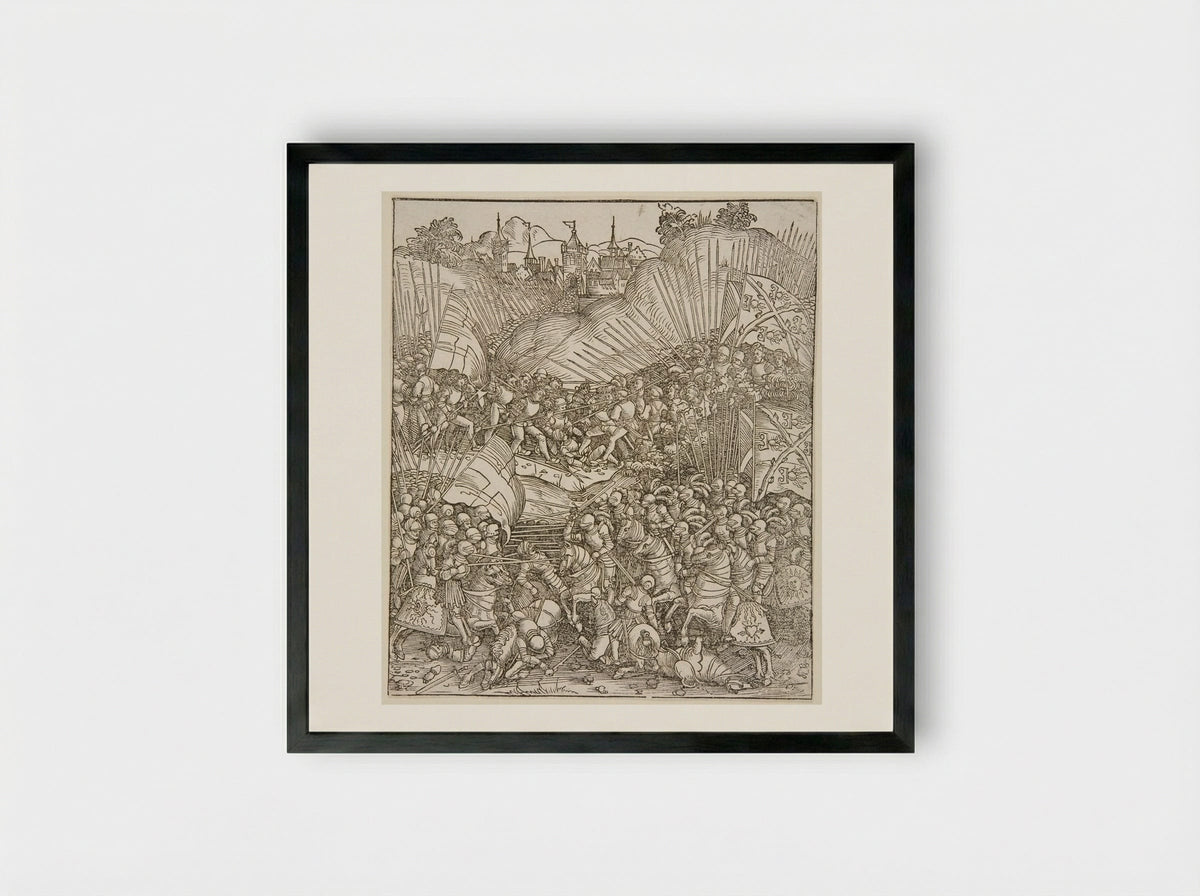 The War with Liège - Wolf Traut - Framed Print Black