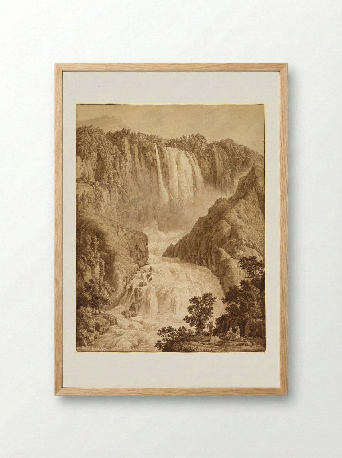 The Waterfall of Marmore at Terni - Philipp Hackert - Framed Print Wood