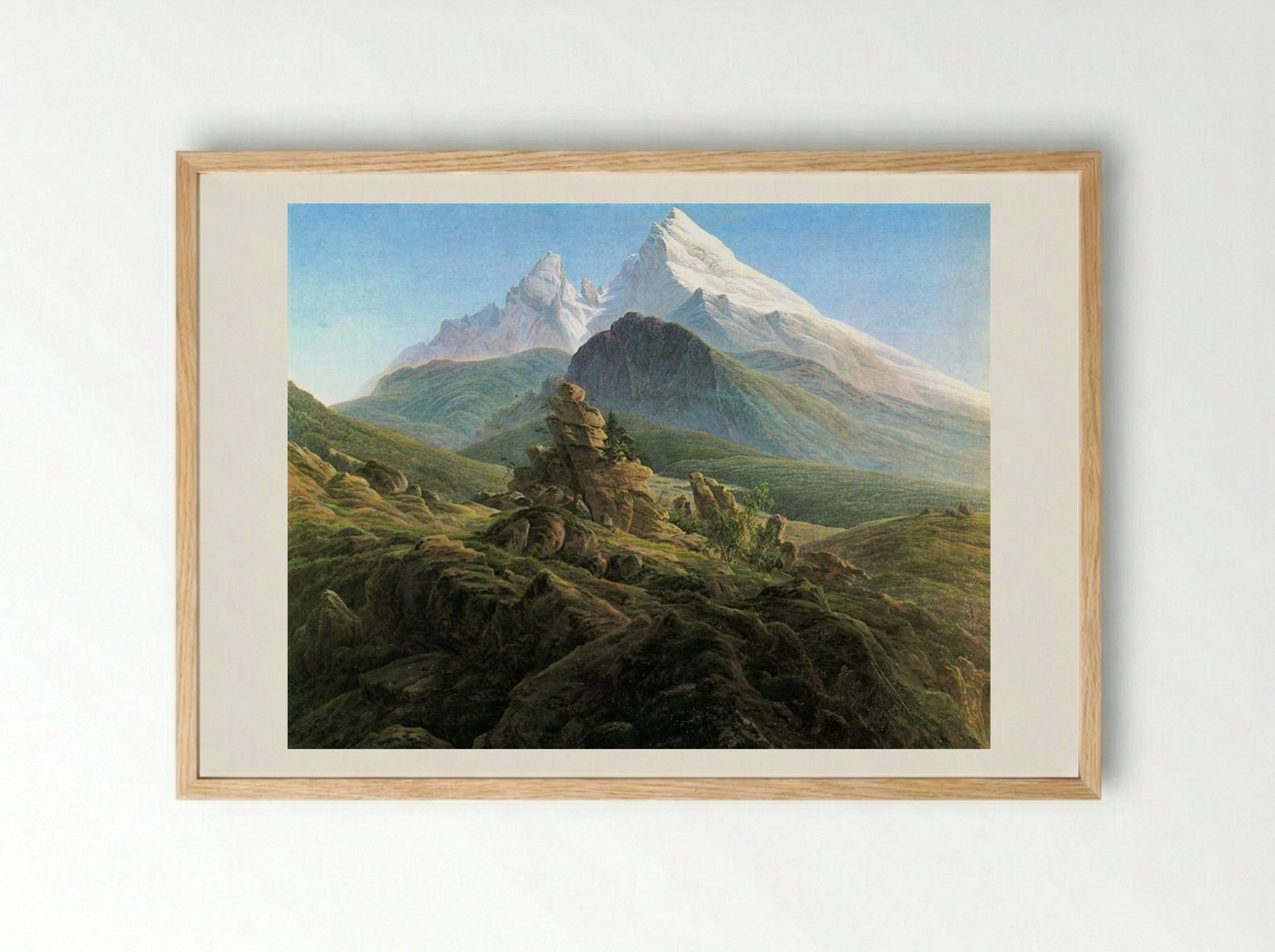 The Watzmann - Caspar David Friedrich - Framed Print Wood