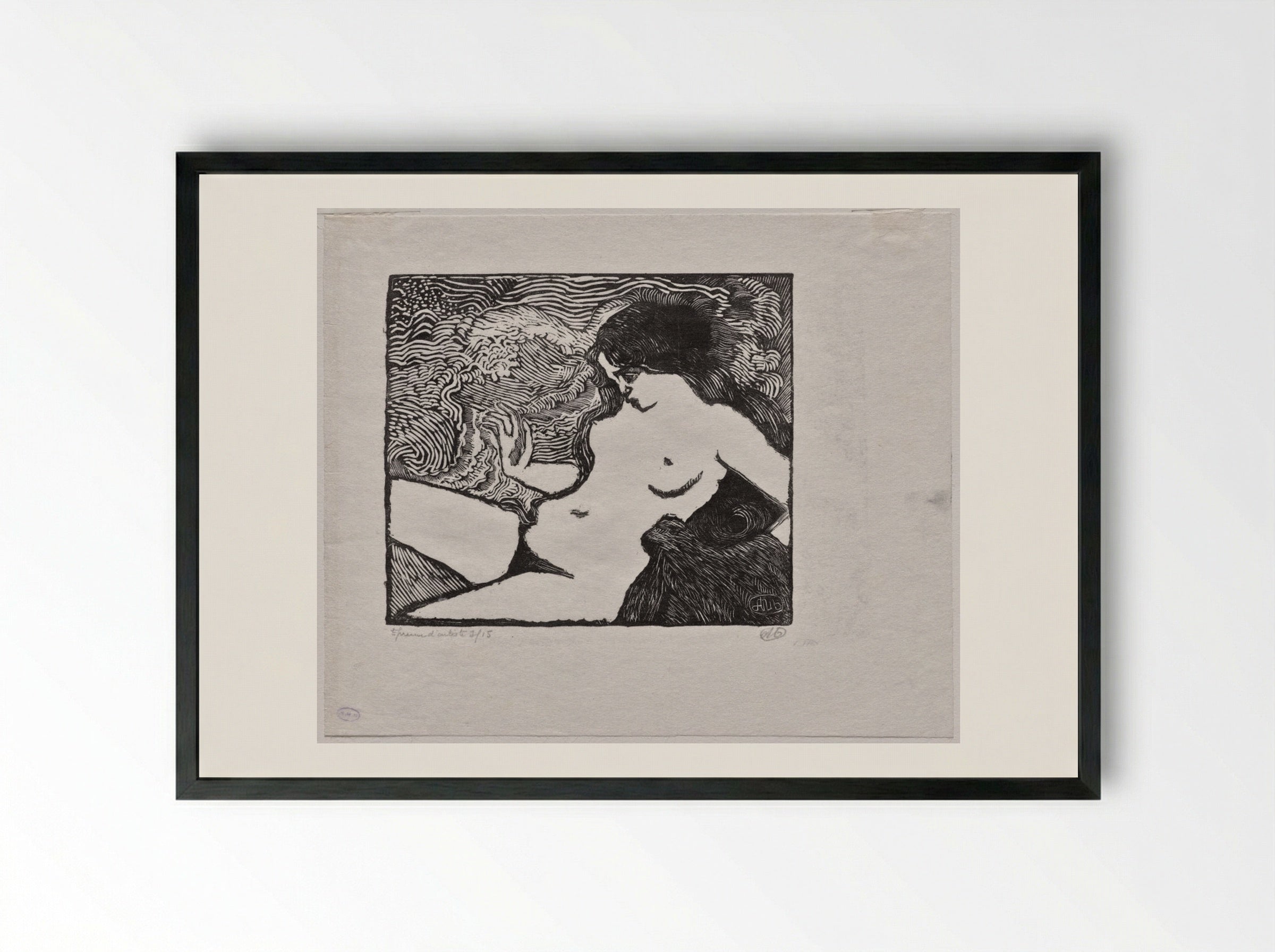 The Wave - Aristide Maillol - Framed Print Black