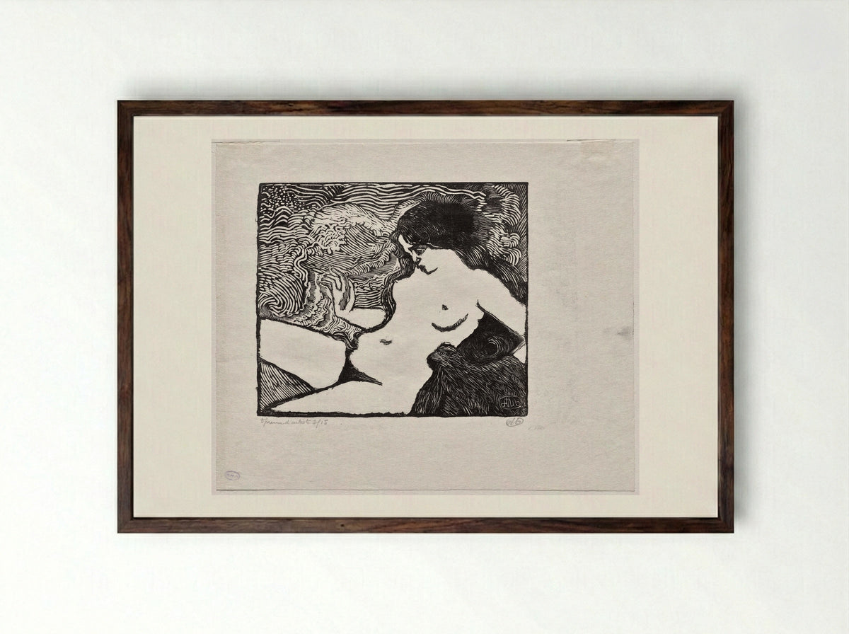 The Wave - Aristide Maillol - Framed Print Dark Wood