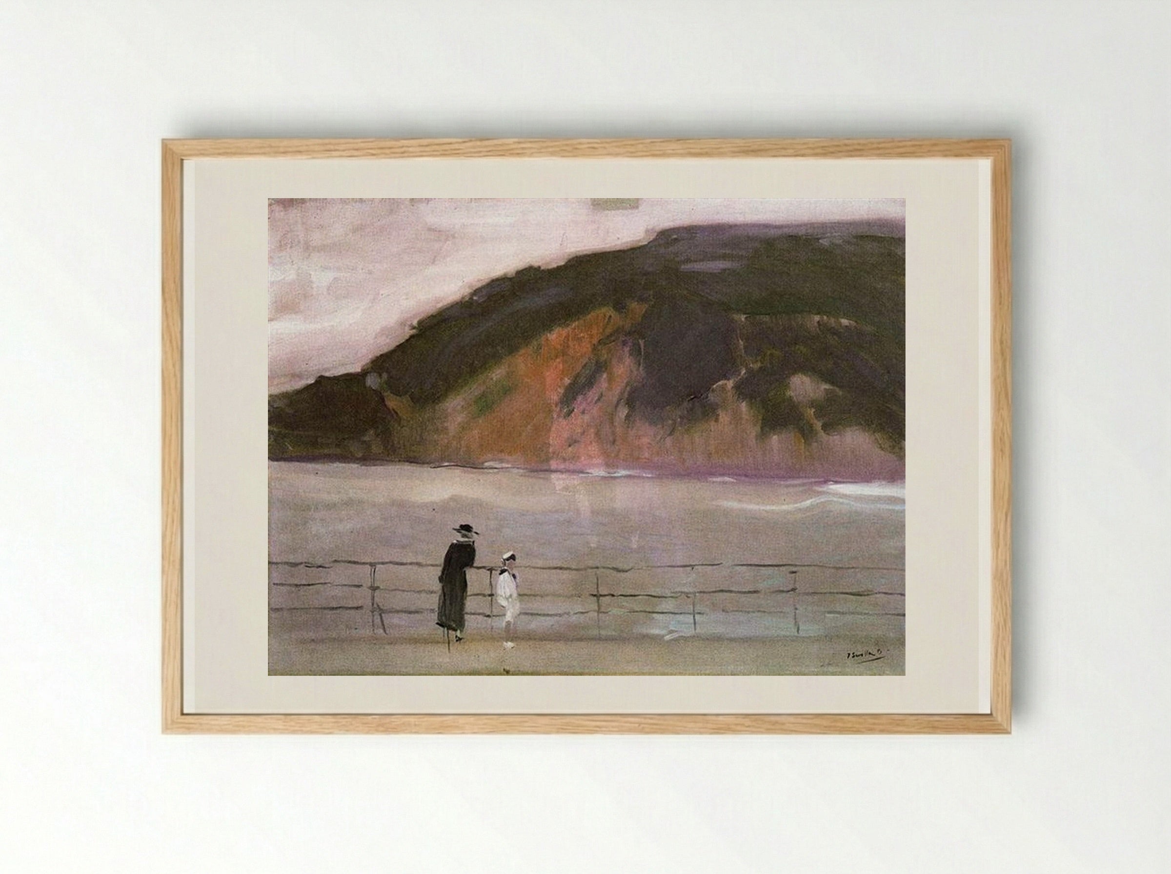 The Waves - Joaquín Sorolla - Framed Print Wood