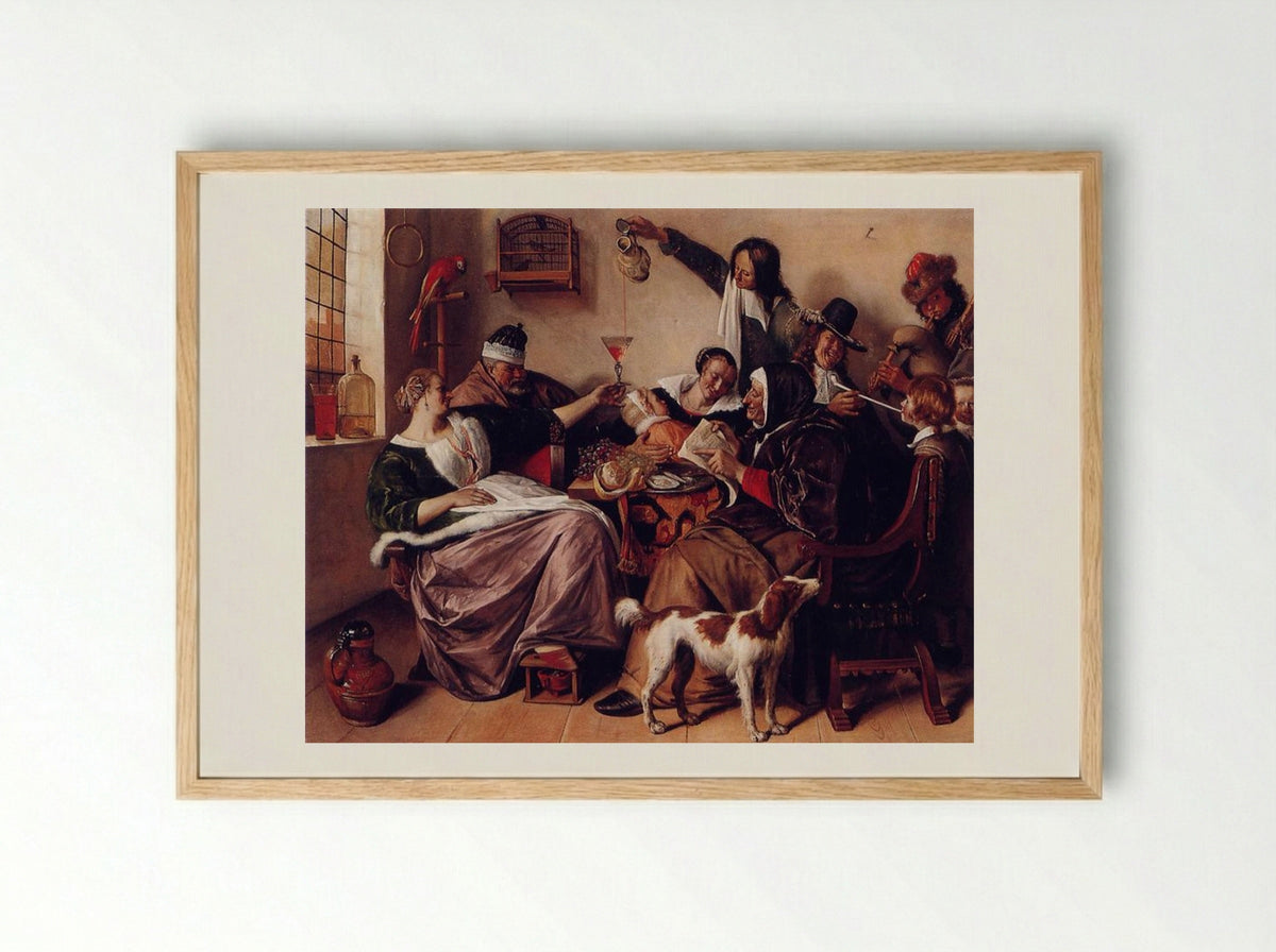 The Way You Hear It - Jan Steen - Framed Print Wood