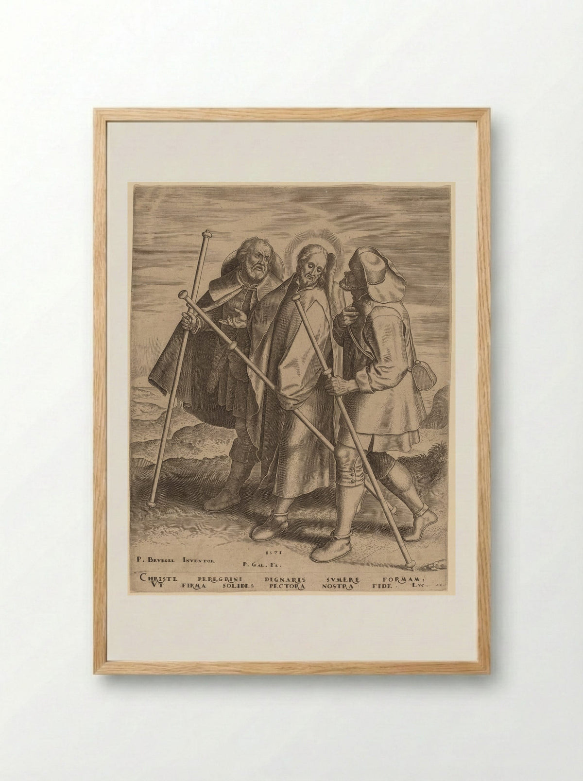 The Way of Christ - Philips Galle - Framed Print Wood