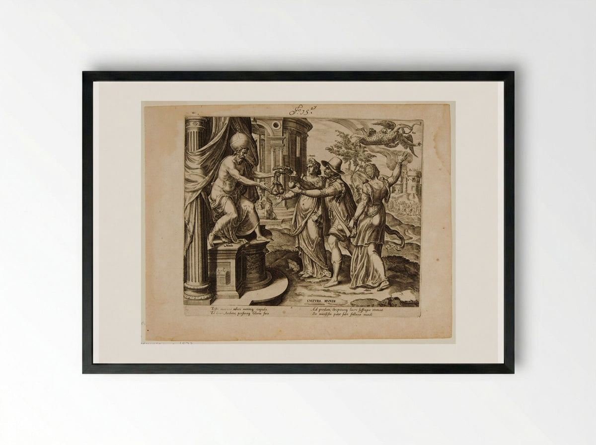 The Way of the World - Philips Galle - Framed Print Black