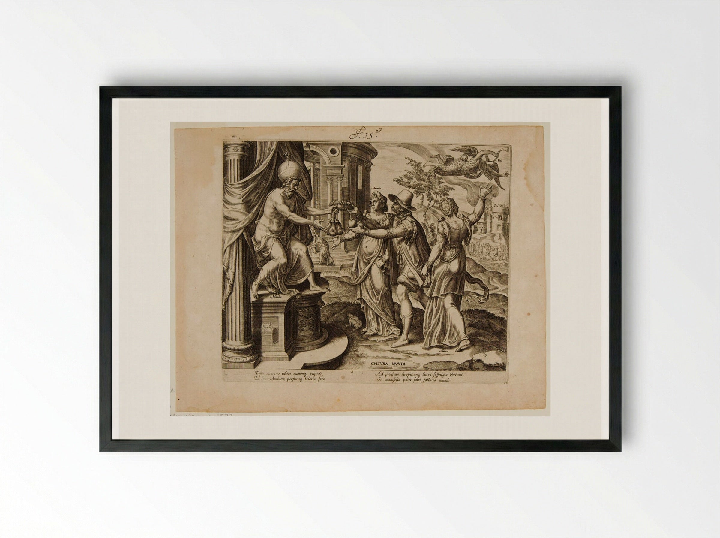 The Way of the World - Philips Galle - Framed Print Black