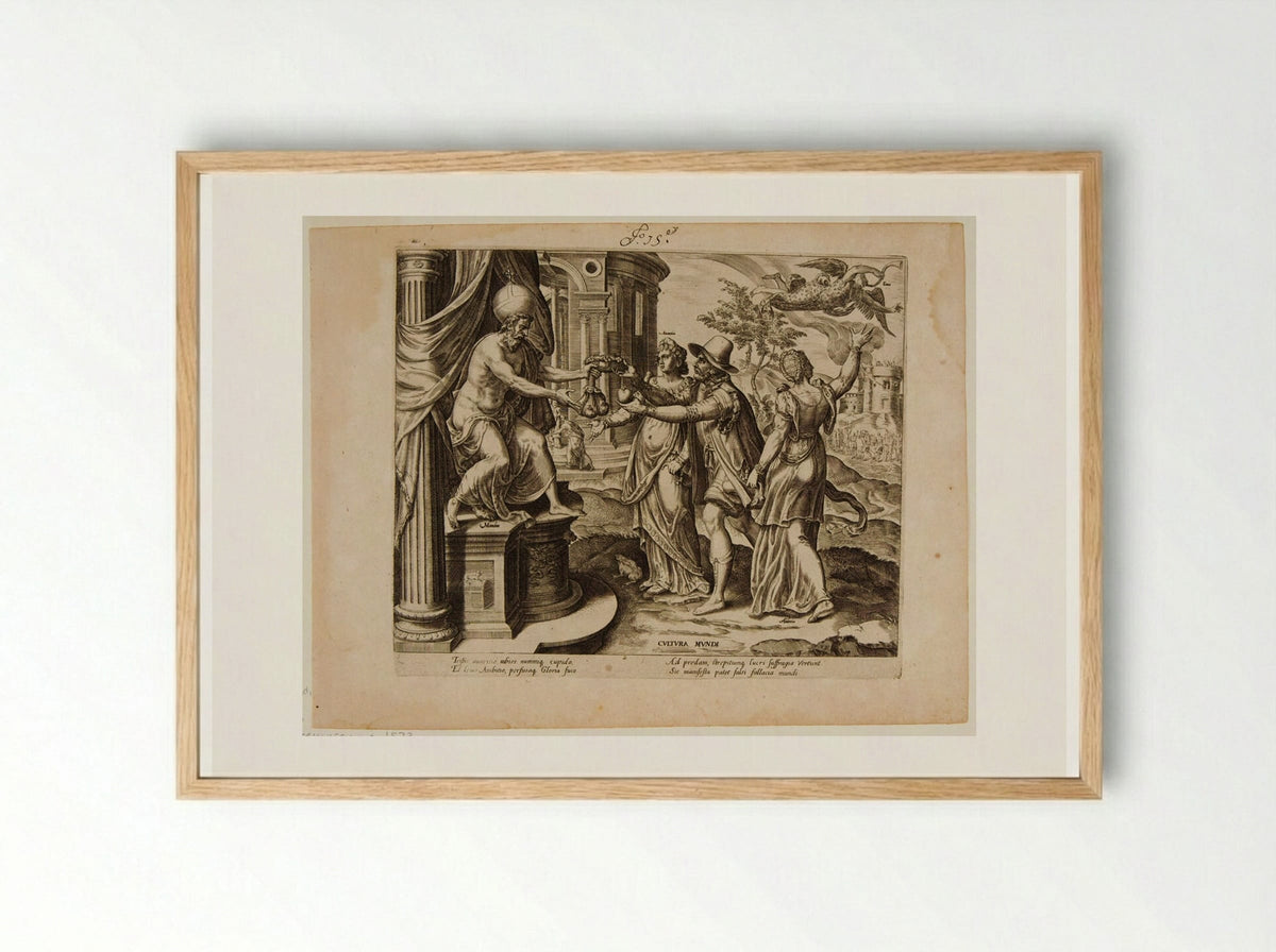 The Way of the World - Philips Galle - Framed Print Wood