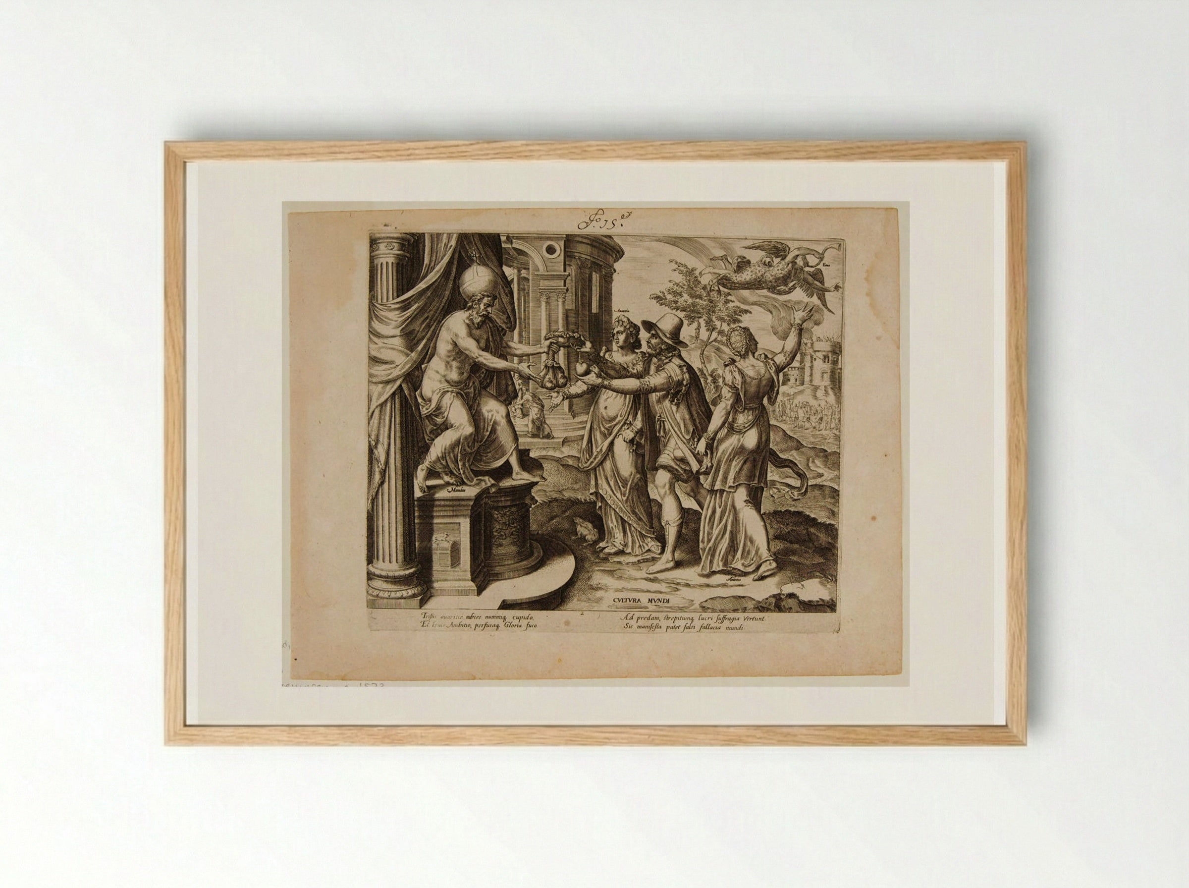 The Way of the World - Philips Galle - Framed Print Wood