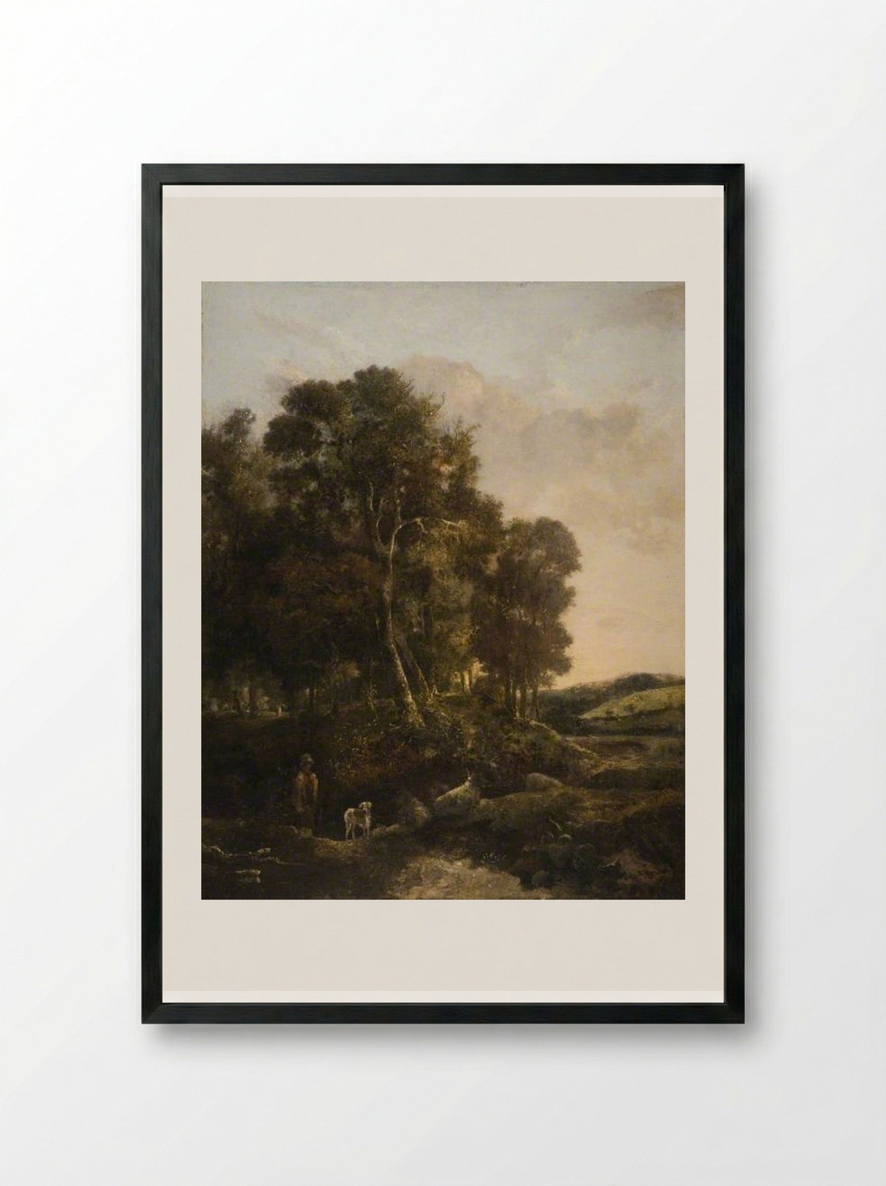 The Way through the Wood - John Crome - Framed Print Black
