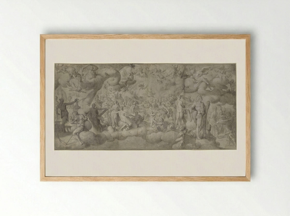 The Wedding of Cupid and Psyche - Bartholomeus Spranger - Framed Print Wood