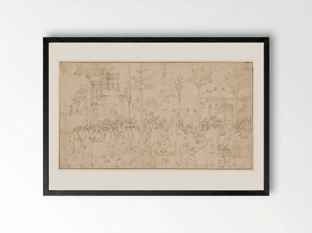 The Wedding of Jacob and Rachel - Andrea Boscoli - Framed Print Black