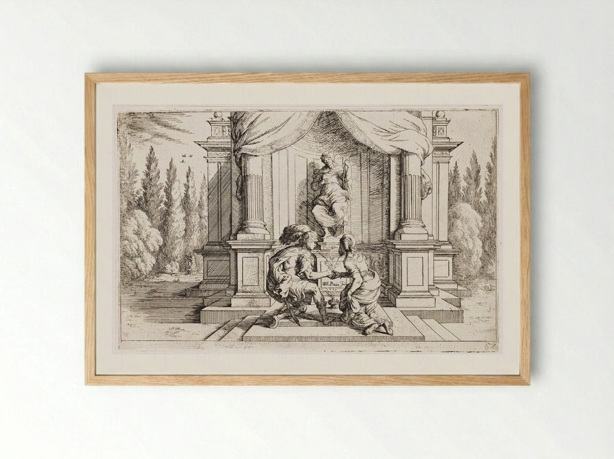 The Wedding of Jason and Medea - Johann Wilhelm Baur - Framed Print Wood