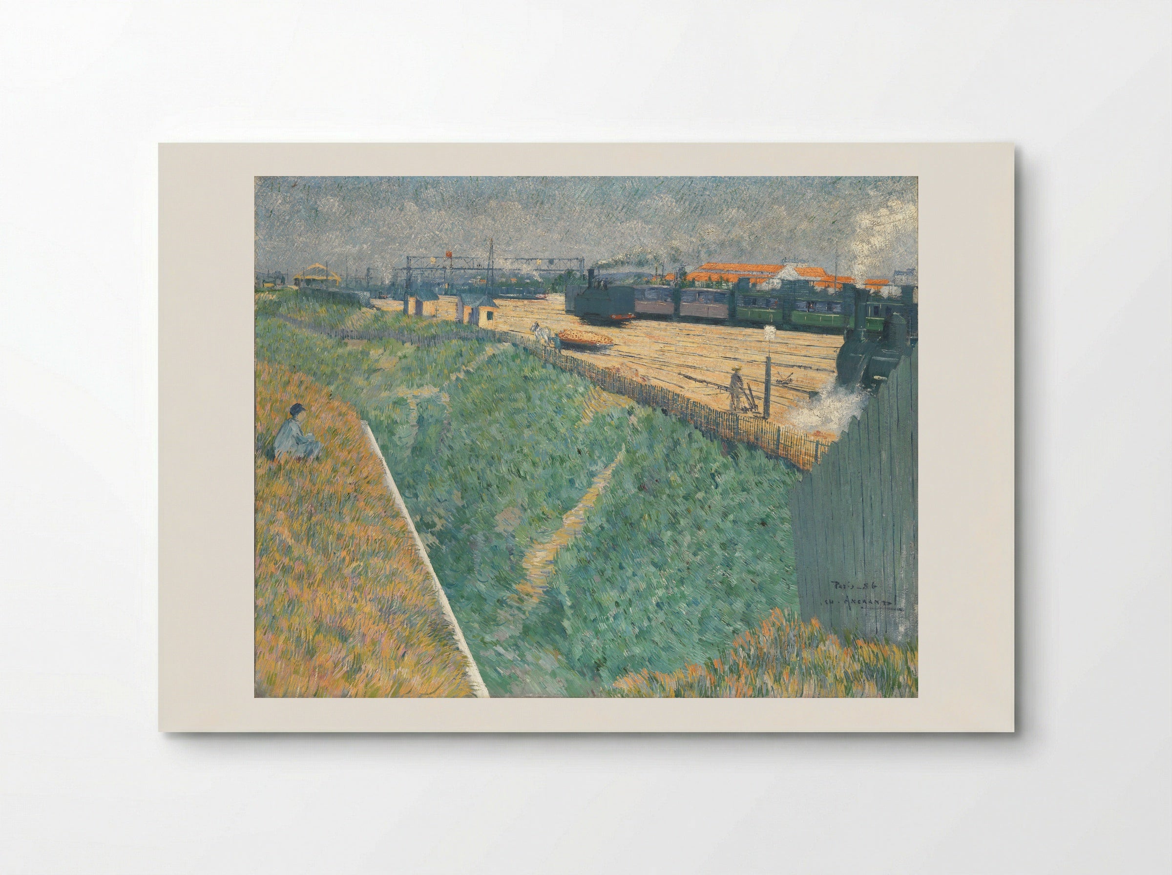 The Western Railway at its Exit from Paris - Charles Angrand - Poster