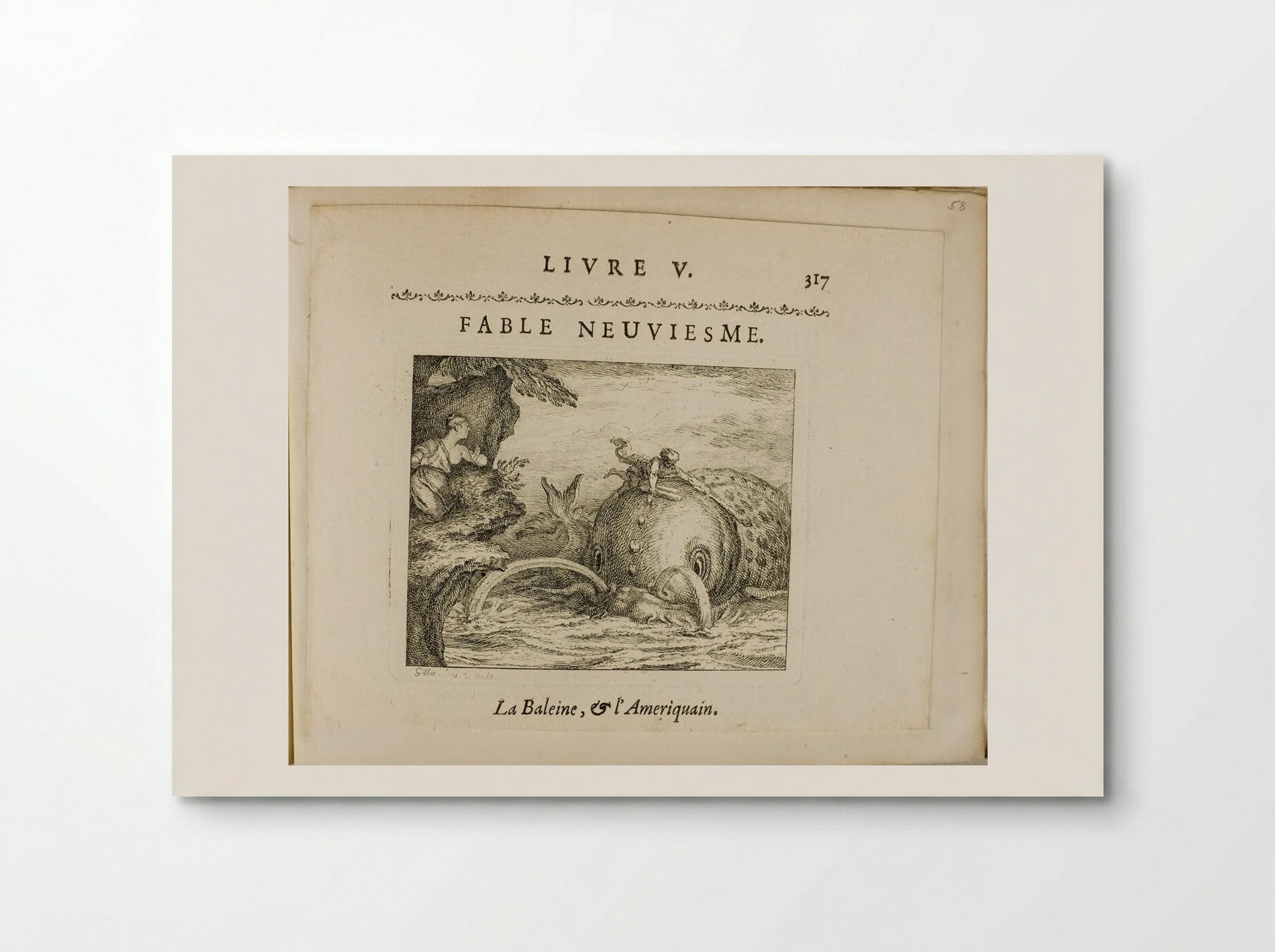 The Whale and the American - Claude Gillot - Poster